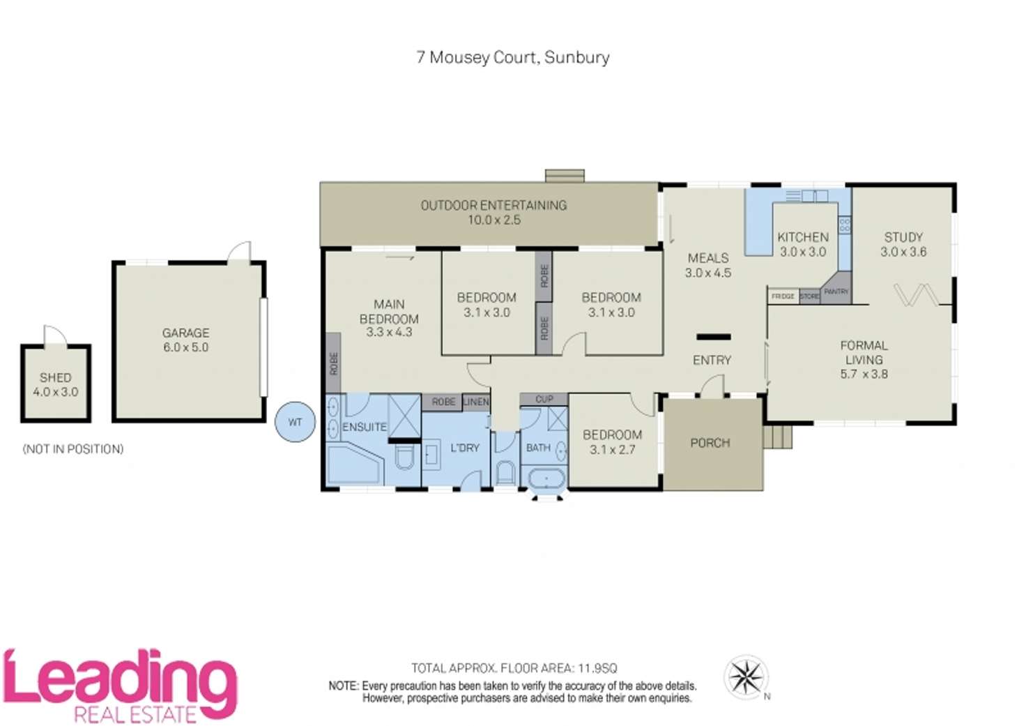 Floorplan of Homely house listing, 7 Mounsey Court, Sunbury VIC 3429