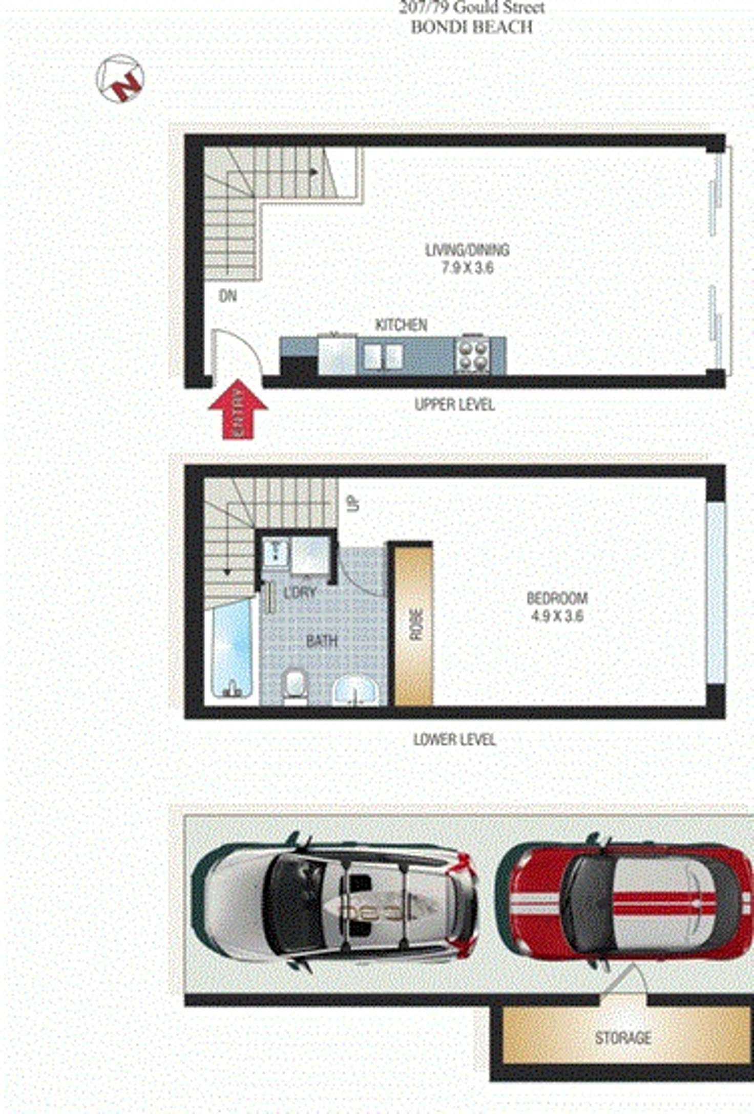 Floorplan of Homely apartment listing, 207/79 Gould Street, Bondi Beach NSW 2026