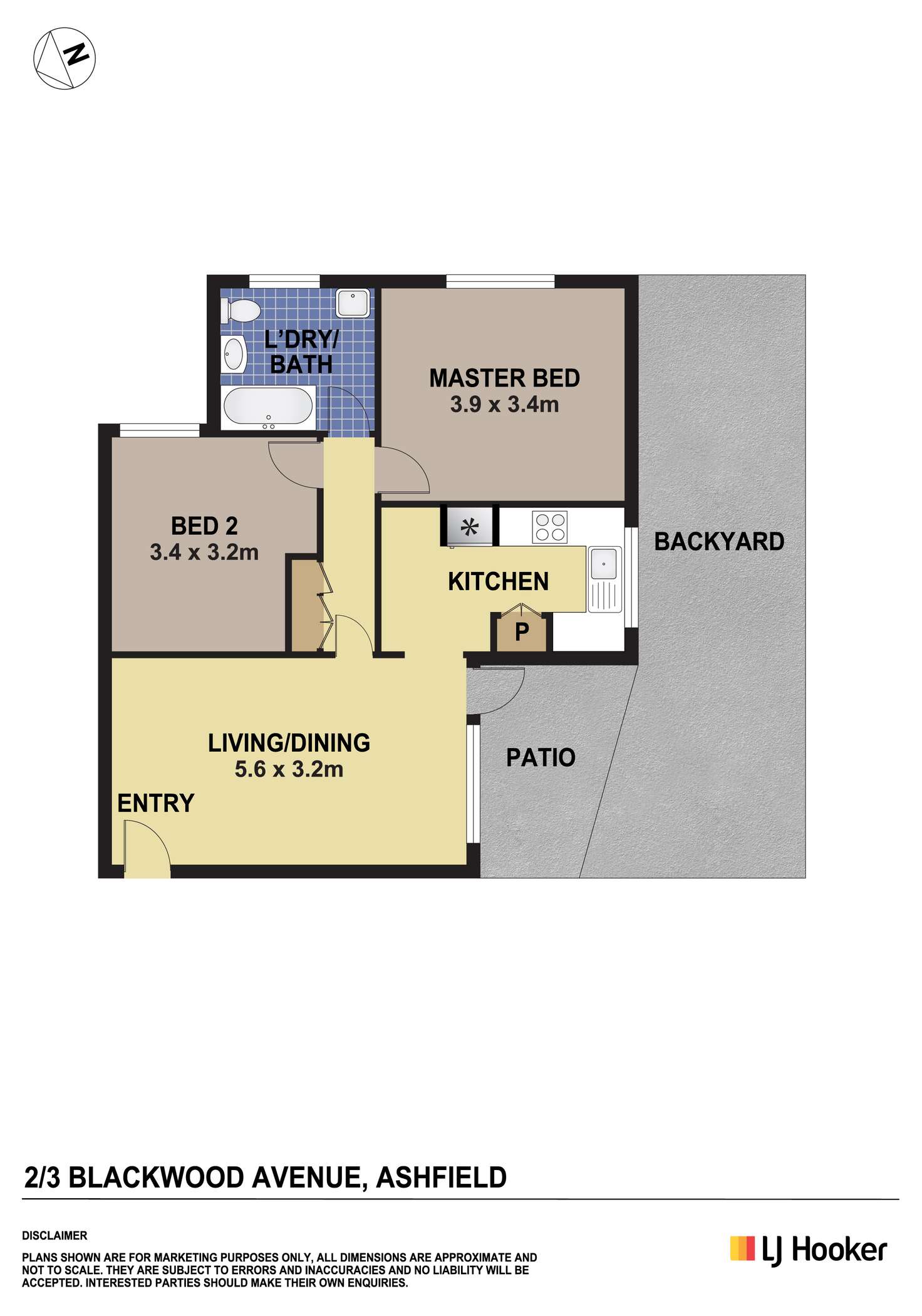 Floorplan of Homely unit listing, 2/3 Blackwood Avenue, Ashfield NSW 2131