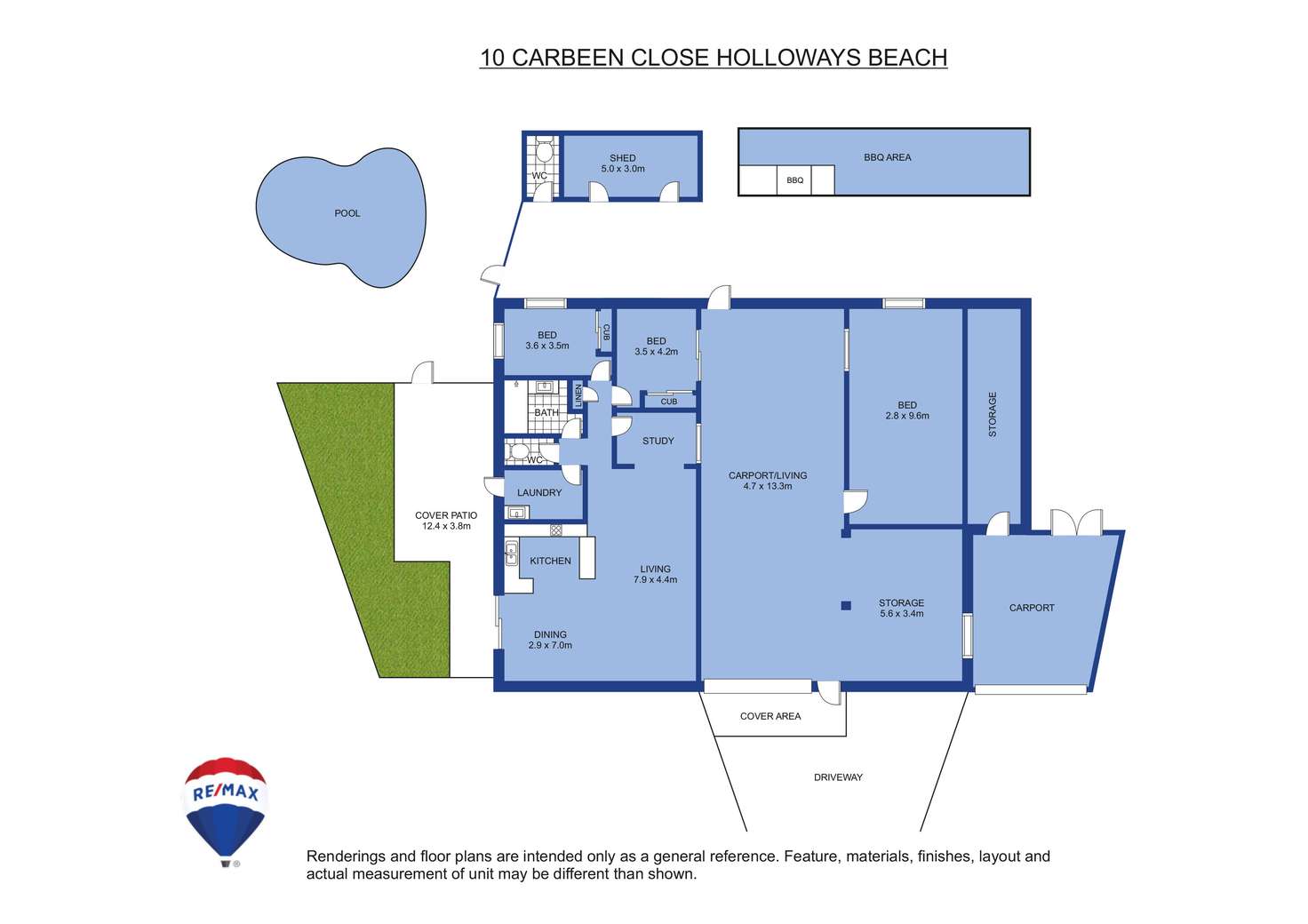 Floorplan of Homely house listing, 10 Carbeen Close, Holloways Beach QLD 4878