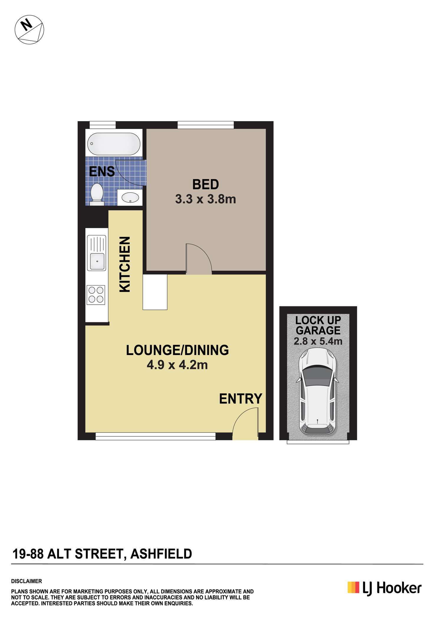 Floorplan of Homely unit listing, 19/88 Alt Street, Ashfield NSW 2131