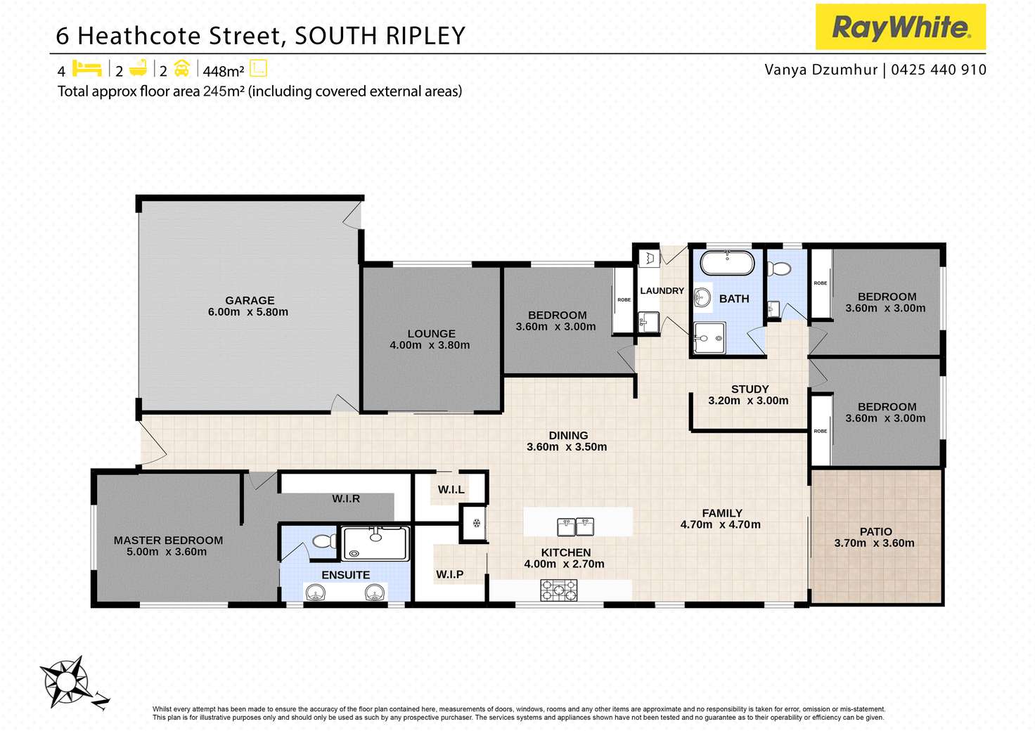 Floorplan of Homely house listing, 6 Heathcote Street, South Ripley QLD 4306