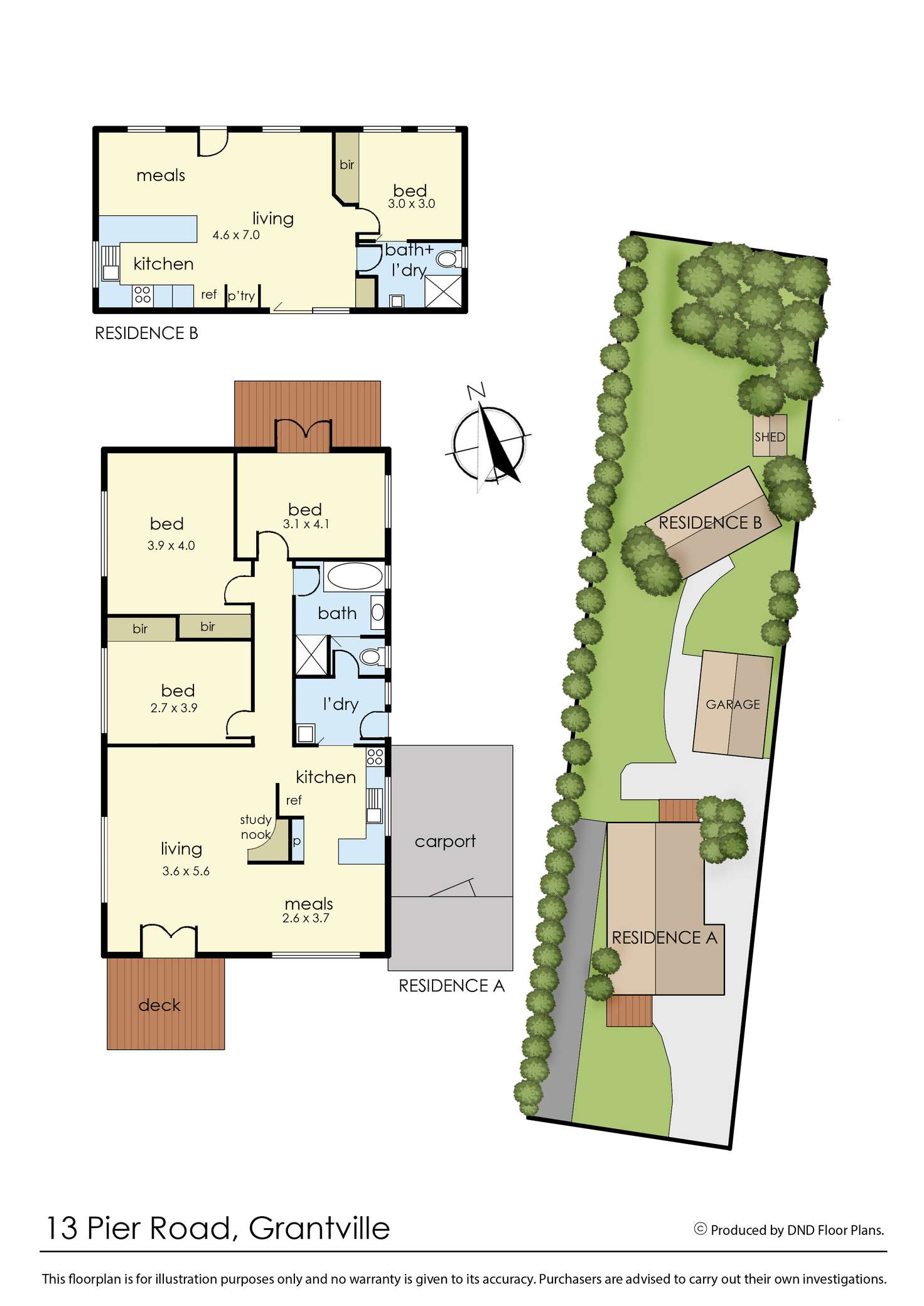 Floorplan of Homely house listing, 13 Pier Road, Grantville VIC 3984