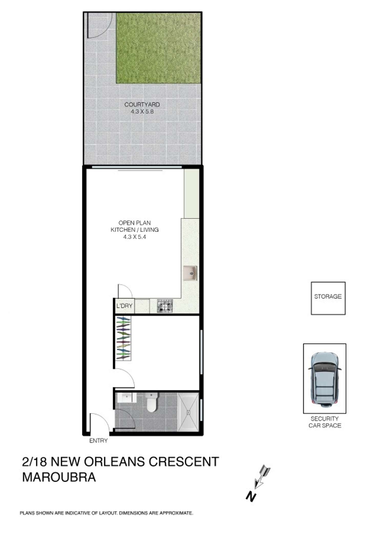 Floorplan of Homely apartment listing, 2/18 New Orleans Crescent, Maroubra NSW 2035