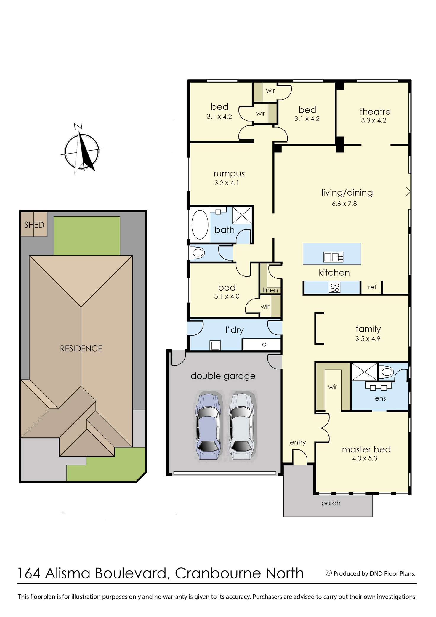 Floorplan of Homely house listing, 164 Alisma Boulevard, Cranbourne North VIC 3977