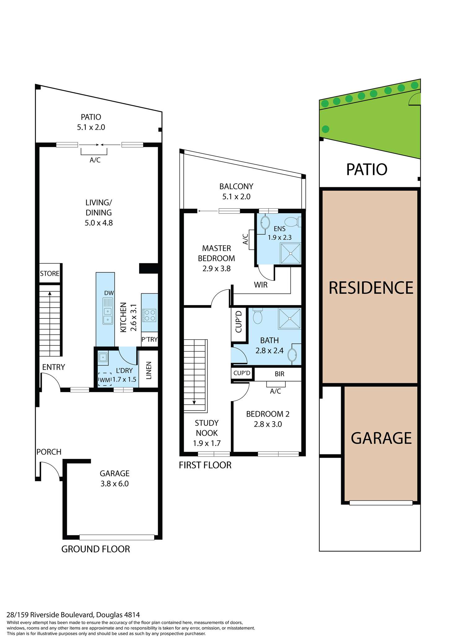 Floorplan of Homely unit listing, 28/159-163 Riverside Boulevard, Douglas QLD 4814