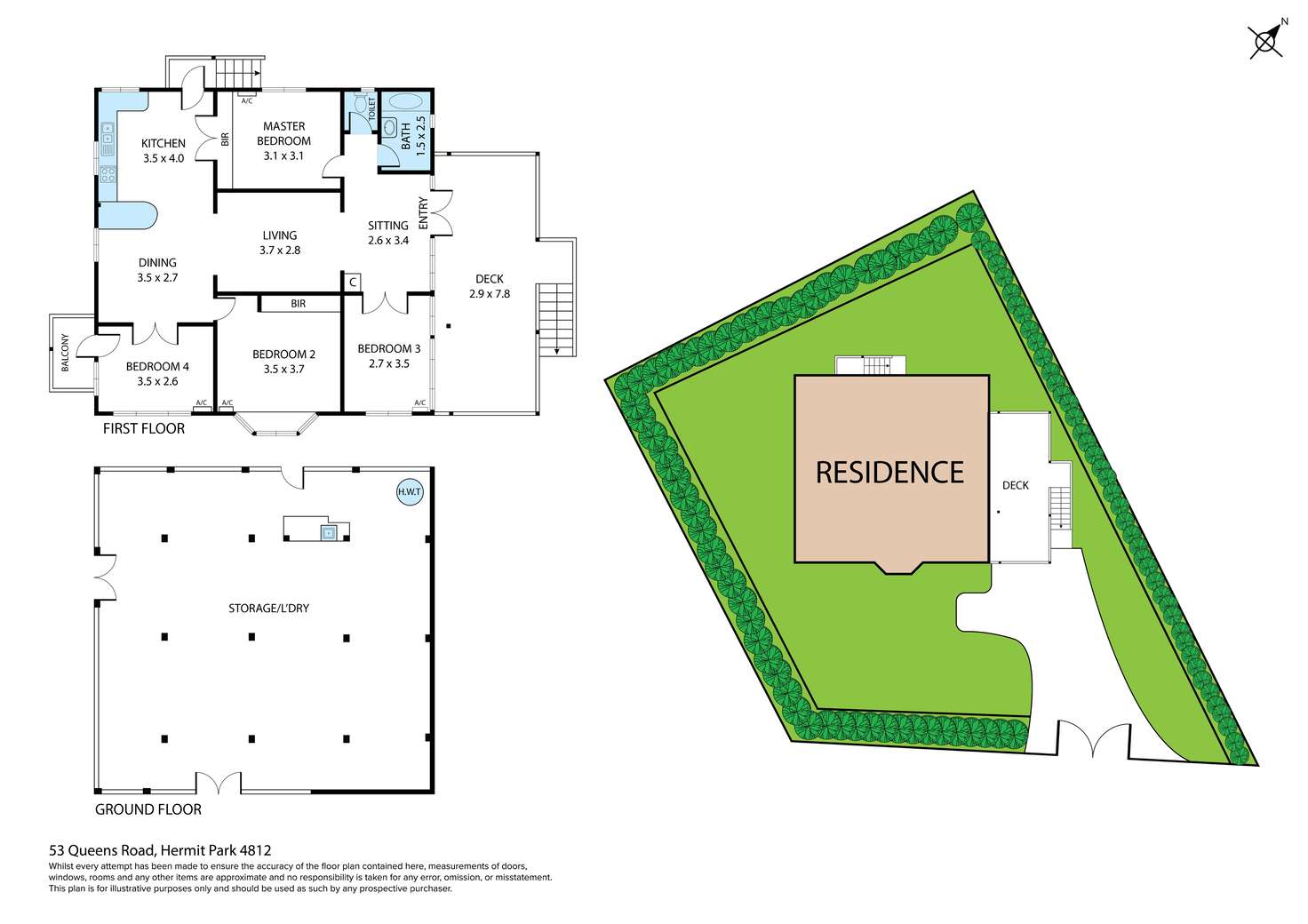 Floorplan of Homely house listing, 53 Queens Road, Hermit Park QLD 4812