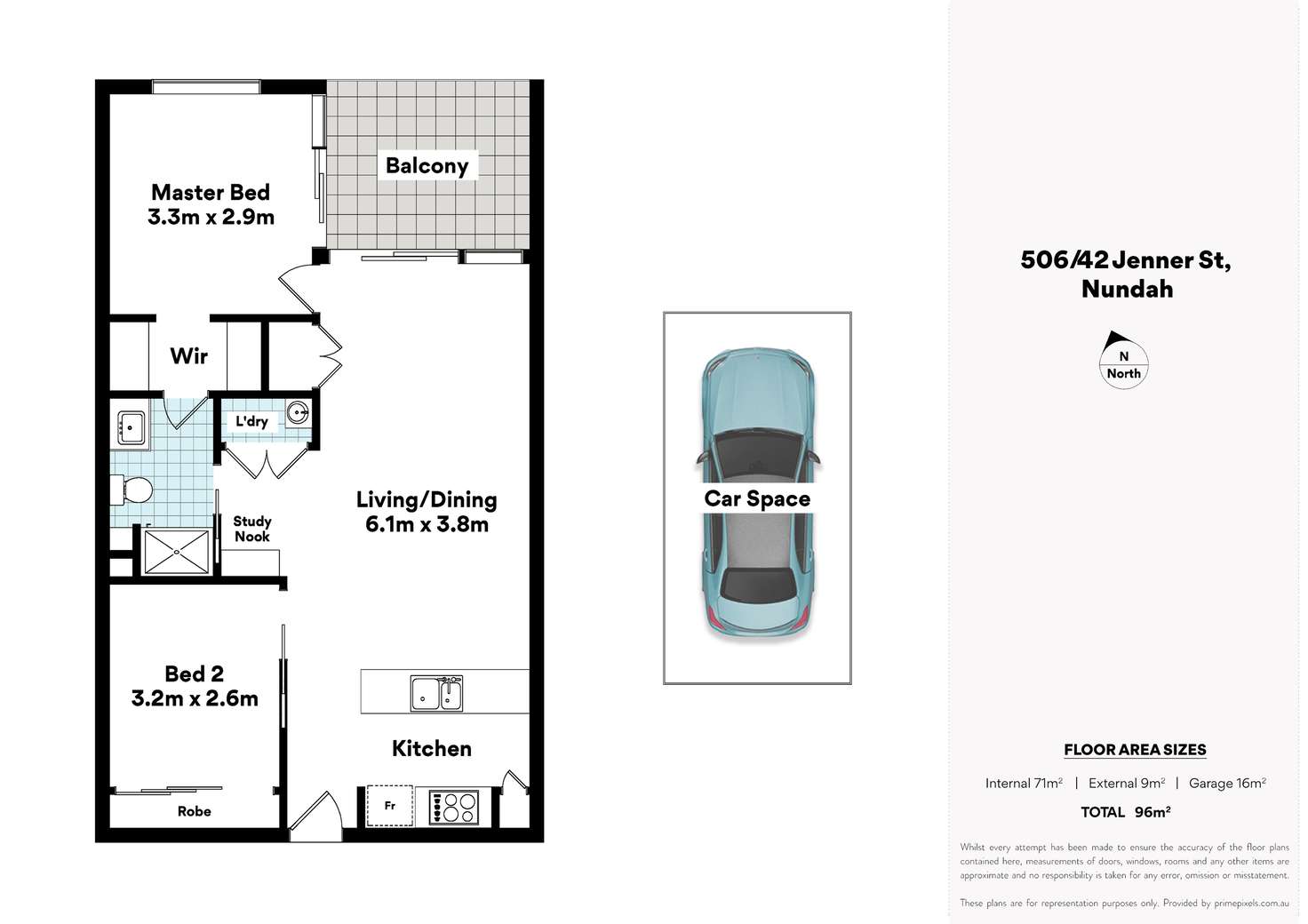 Floorplan of Homely unit listing, 506/42 Jenner Street, Nundah QLD 4012