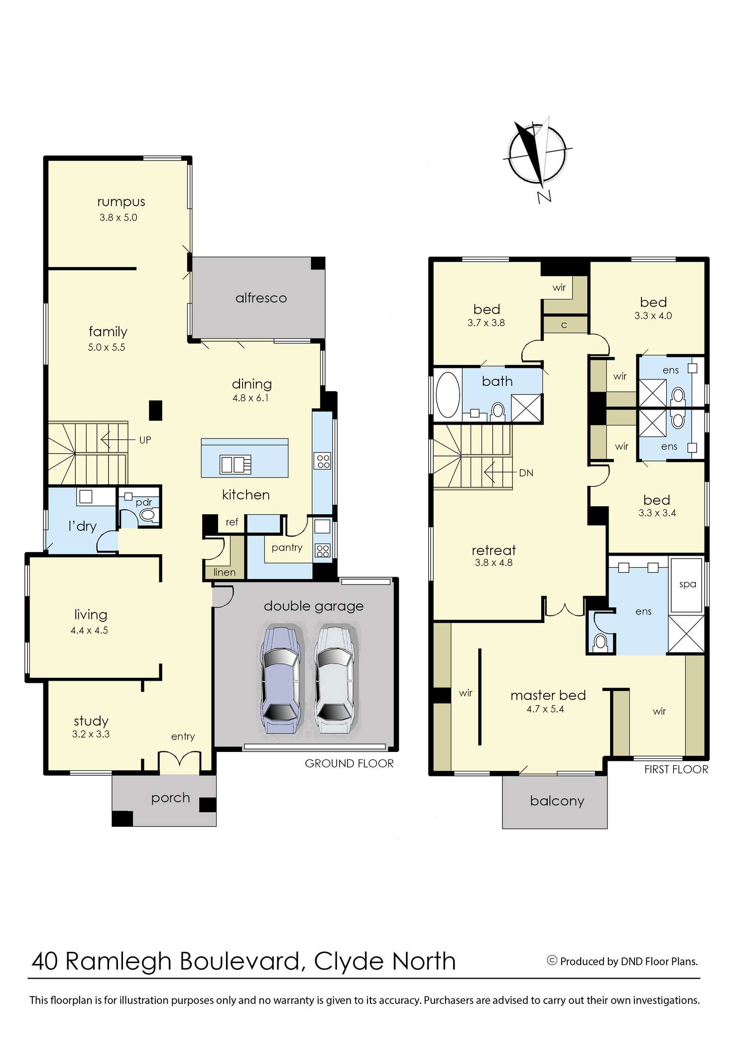 Floorplan of Homely house listing, 40 Ramlegh Boulevard, Clyde North VIC 3978