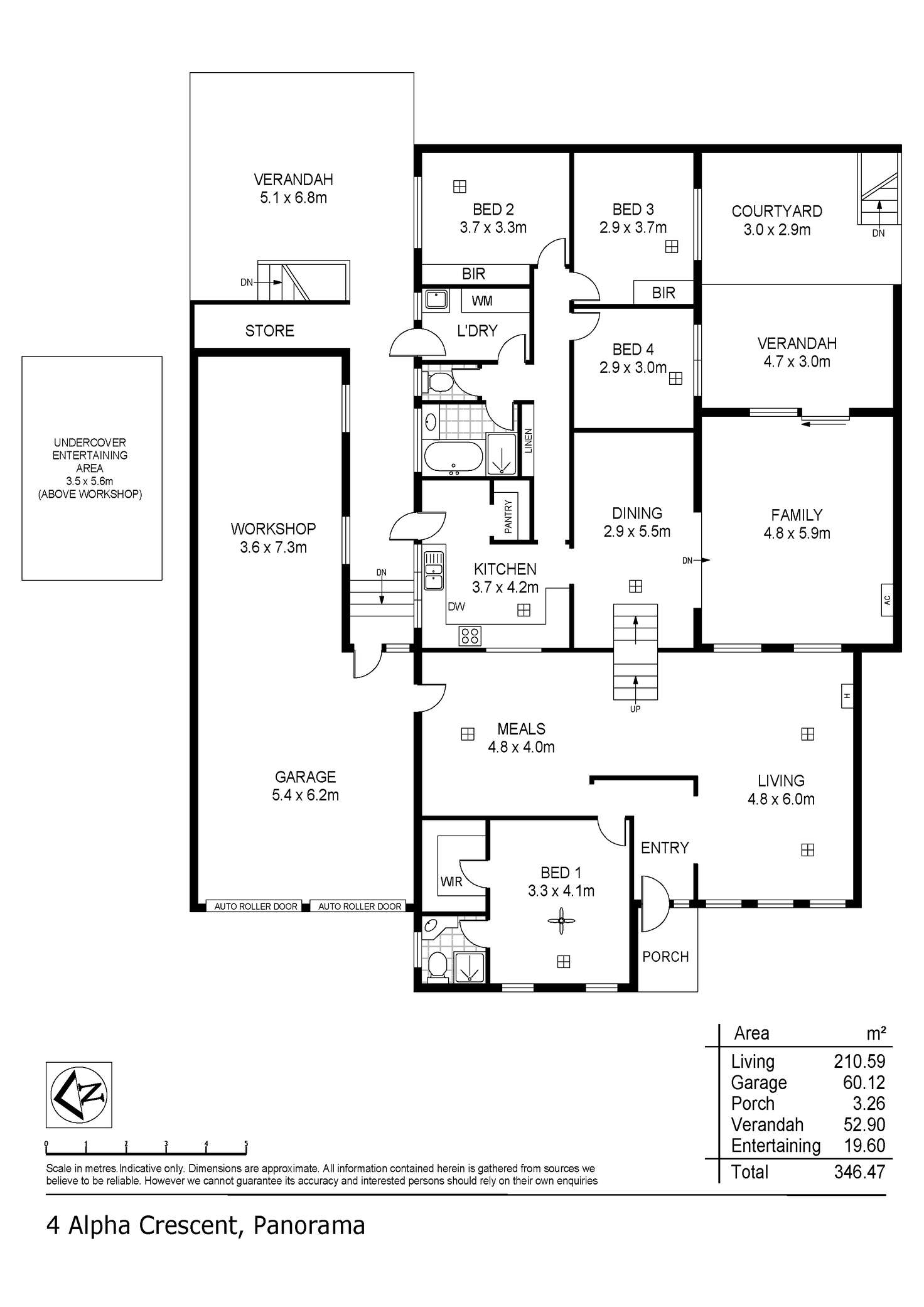 Floorplan of Homely house listing, 4 Alpha Crescent, Panorama SA 5041