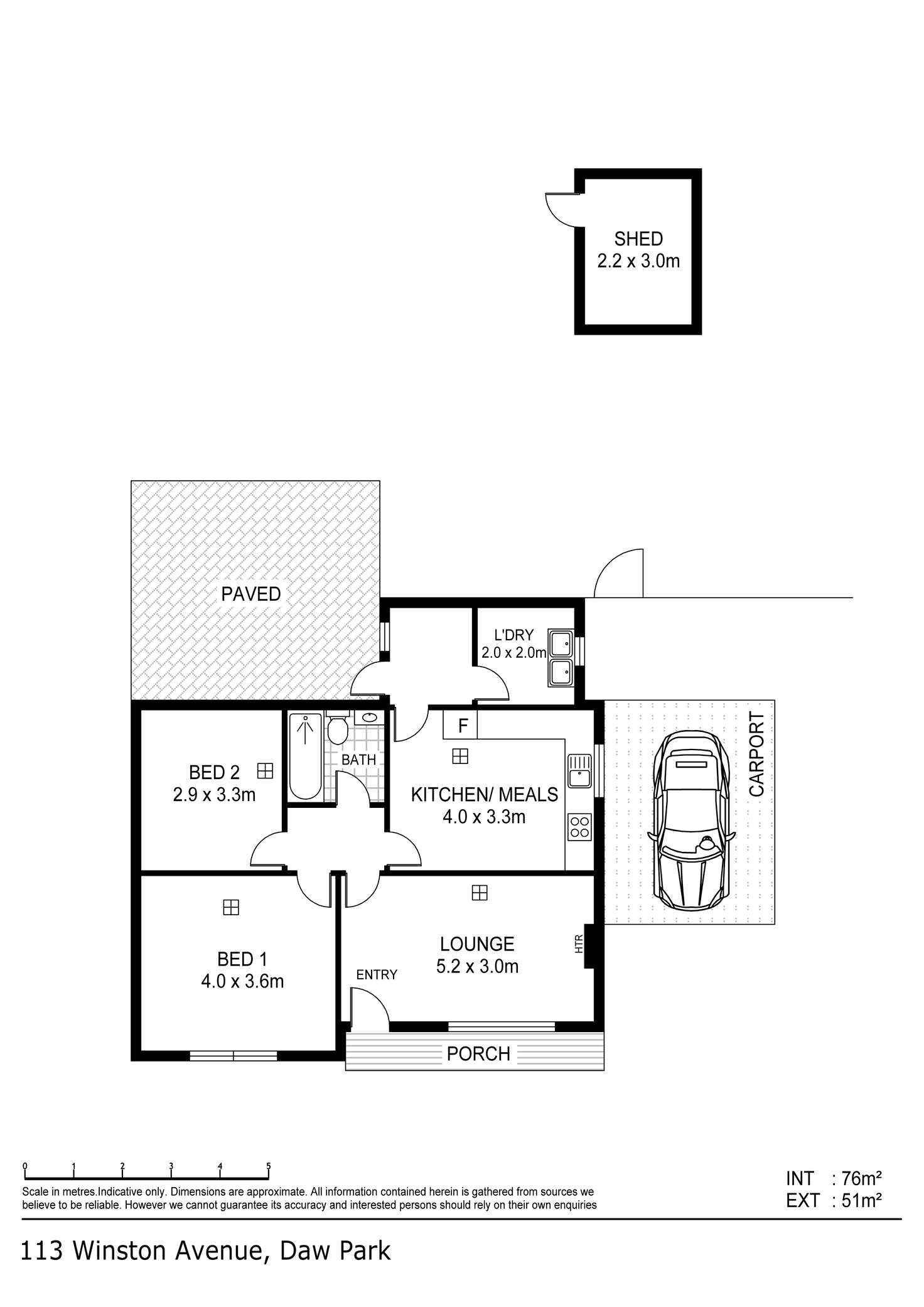 Floorplan of Homely house listing, 113 Winston Avenue, Daw Park SA 5041