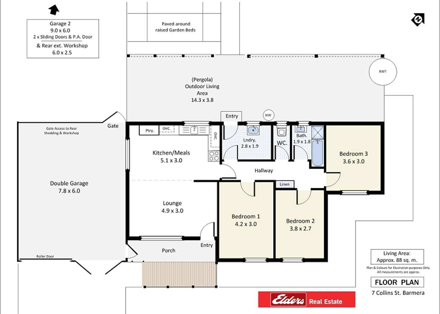 Floorplan of Homely house listing, 7 Collins Street, Barmera SA 5345