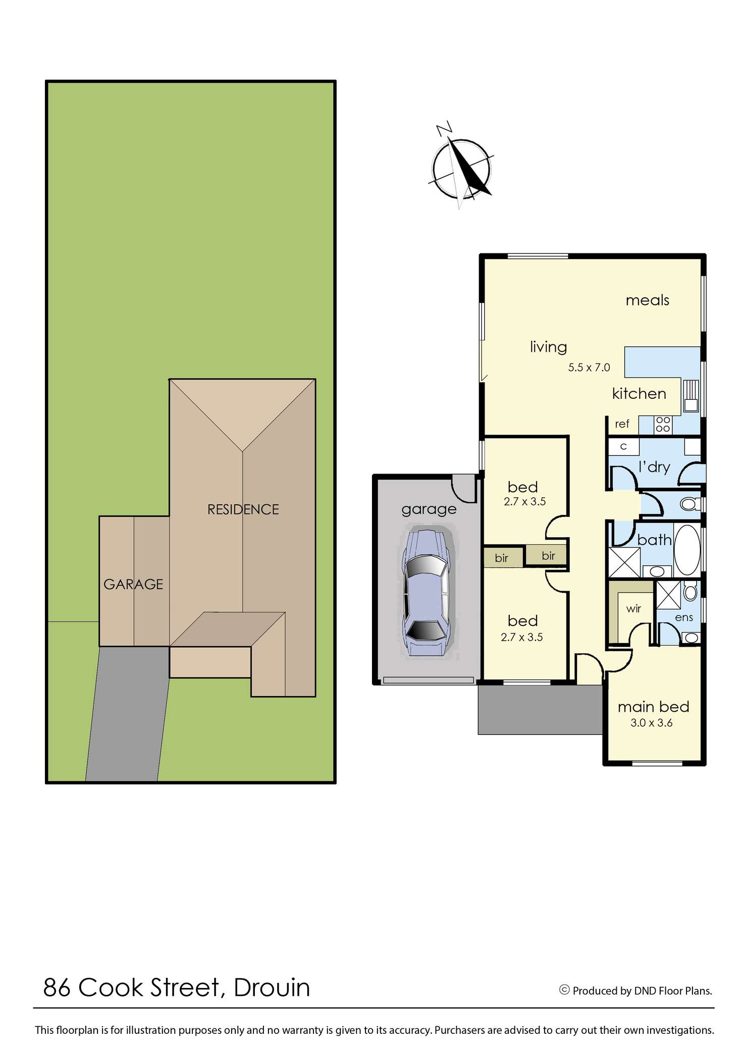 Floorplan of Homely house listing, 86 Cook Street, Drouin VIC 3818