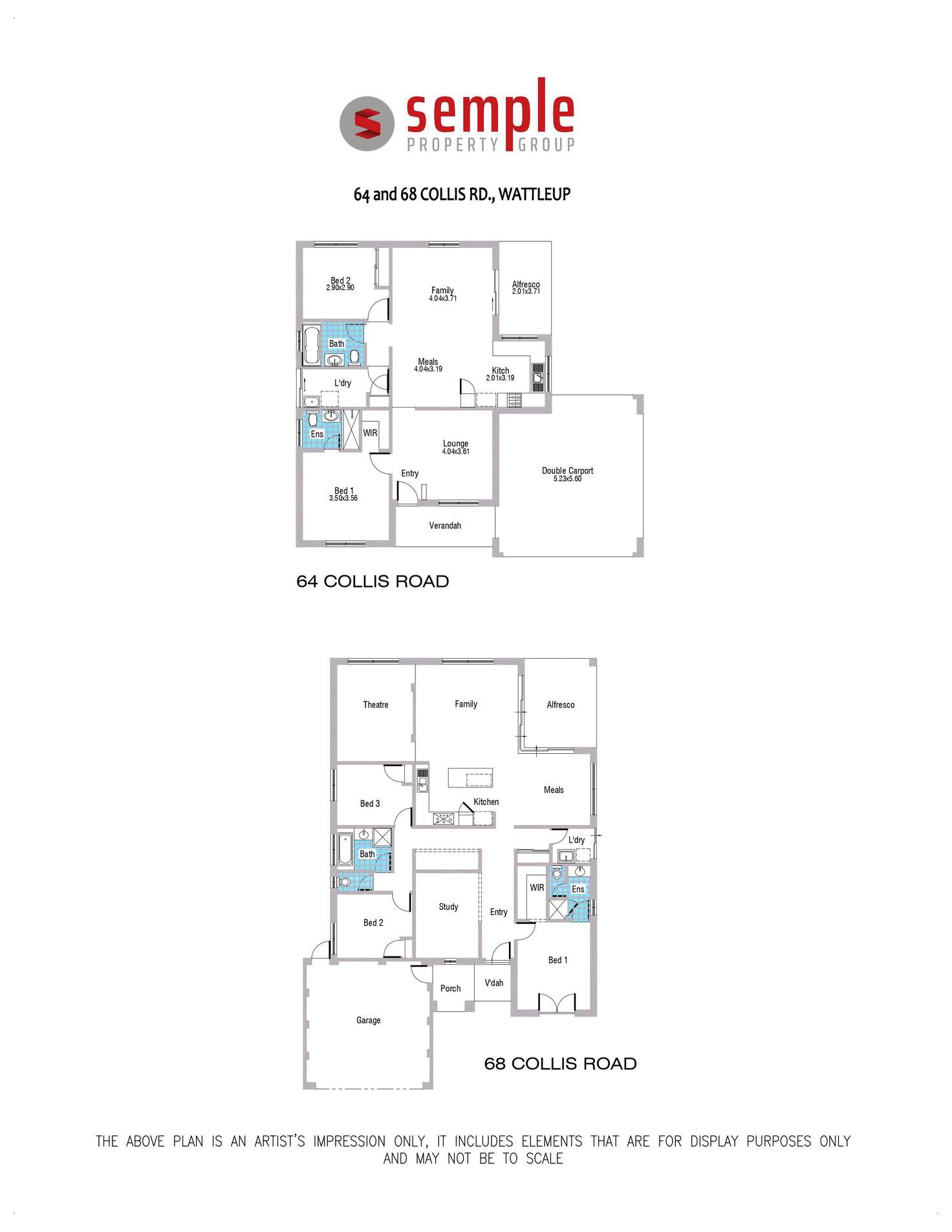 Floorplan of Homely house listing, 64 & 68 Collis Road, Wattleup WA 6166