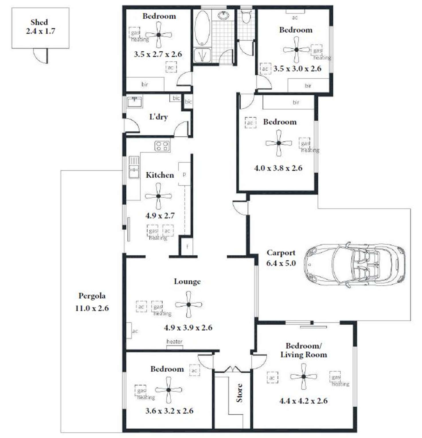 Floorplan of Homely house listing, 4 Anna Street, Brooklyn Park SA 5032