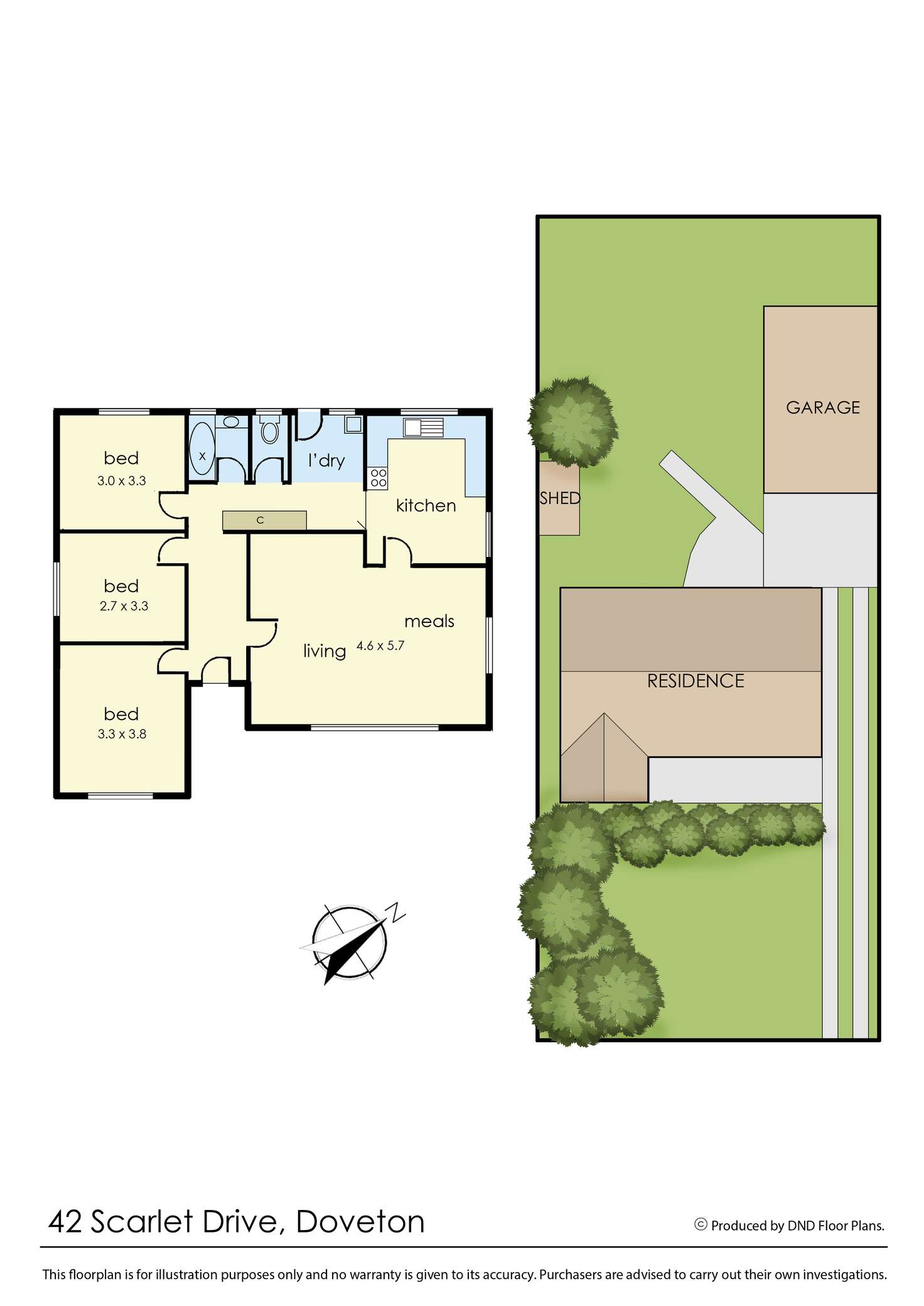 Floorplan of Homely house listing, 42 Scarlet Drive, Doveton VIC 3177