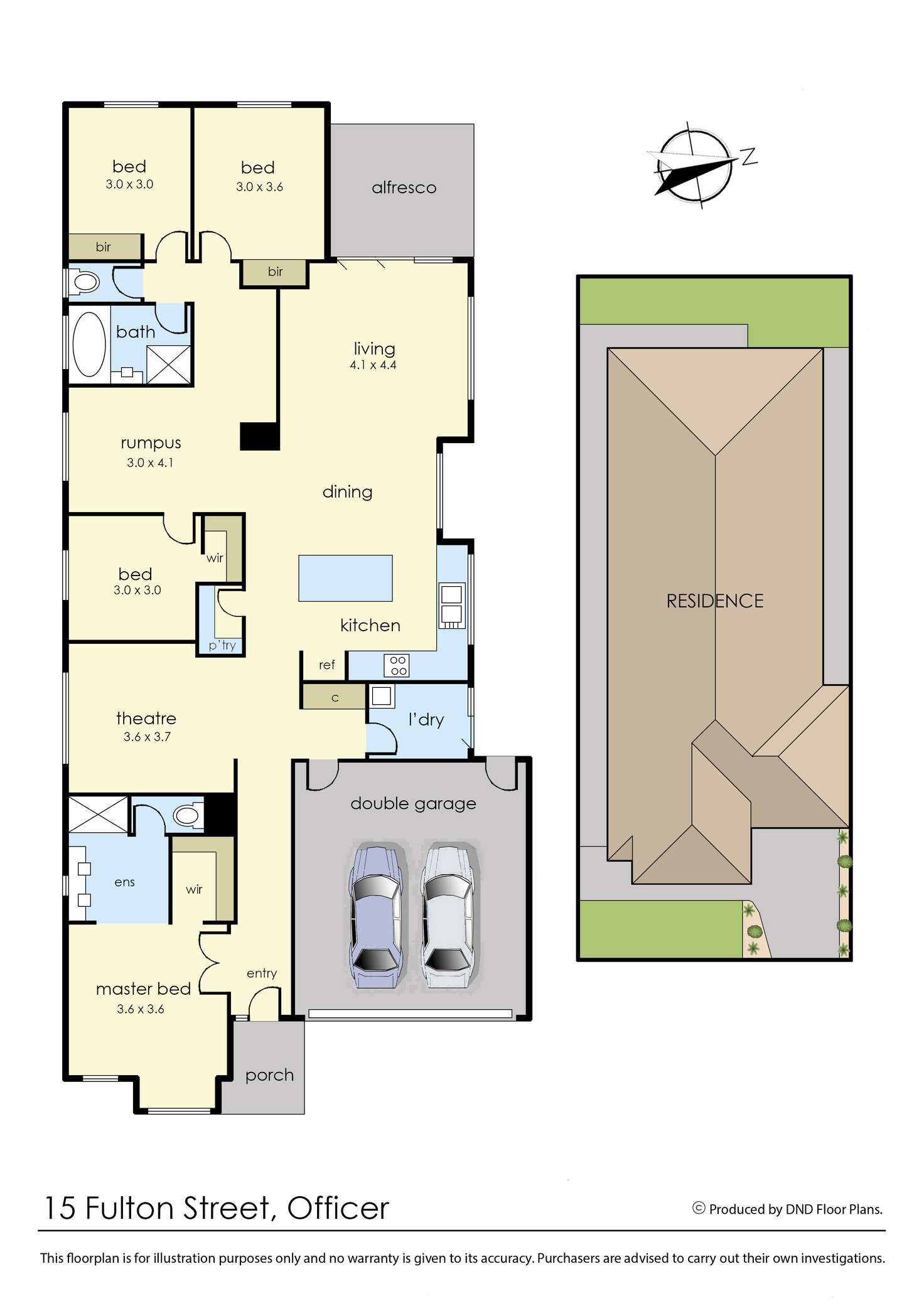 Floorplan of Homely house listing, 15 Fulton Street, Officer VIC 3809