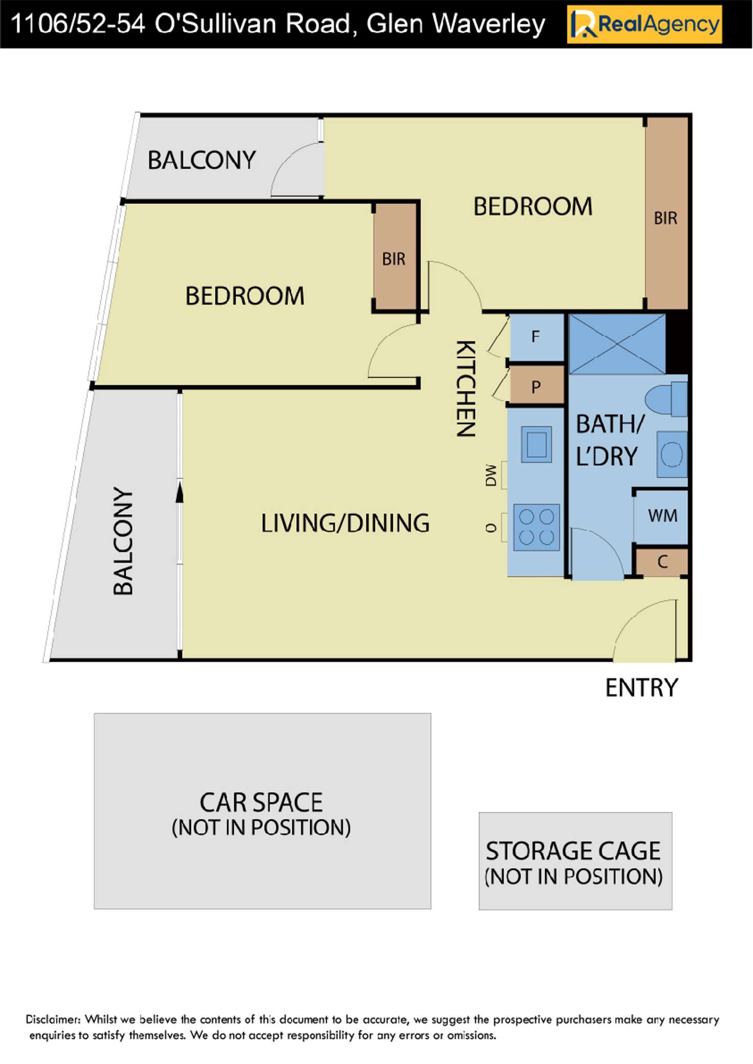 Floorplan of Homely apartment listing, 1106/52-54 O'Sullivan Road, Glen Waverley VIC 3150