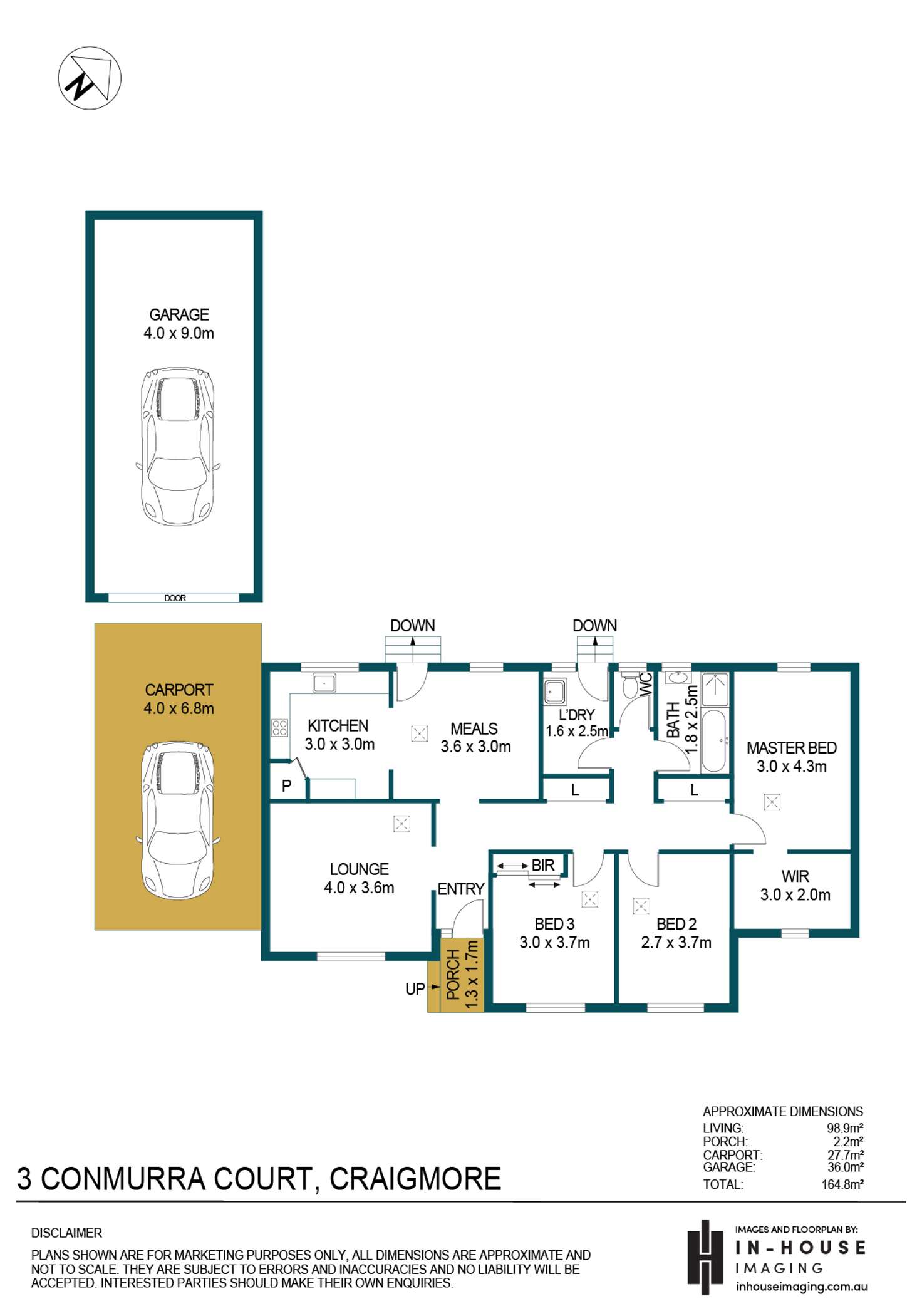 Floorplan of Homely house listing, 3 Conmurra Court, Craigmore SA 5114