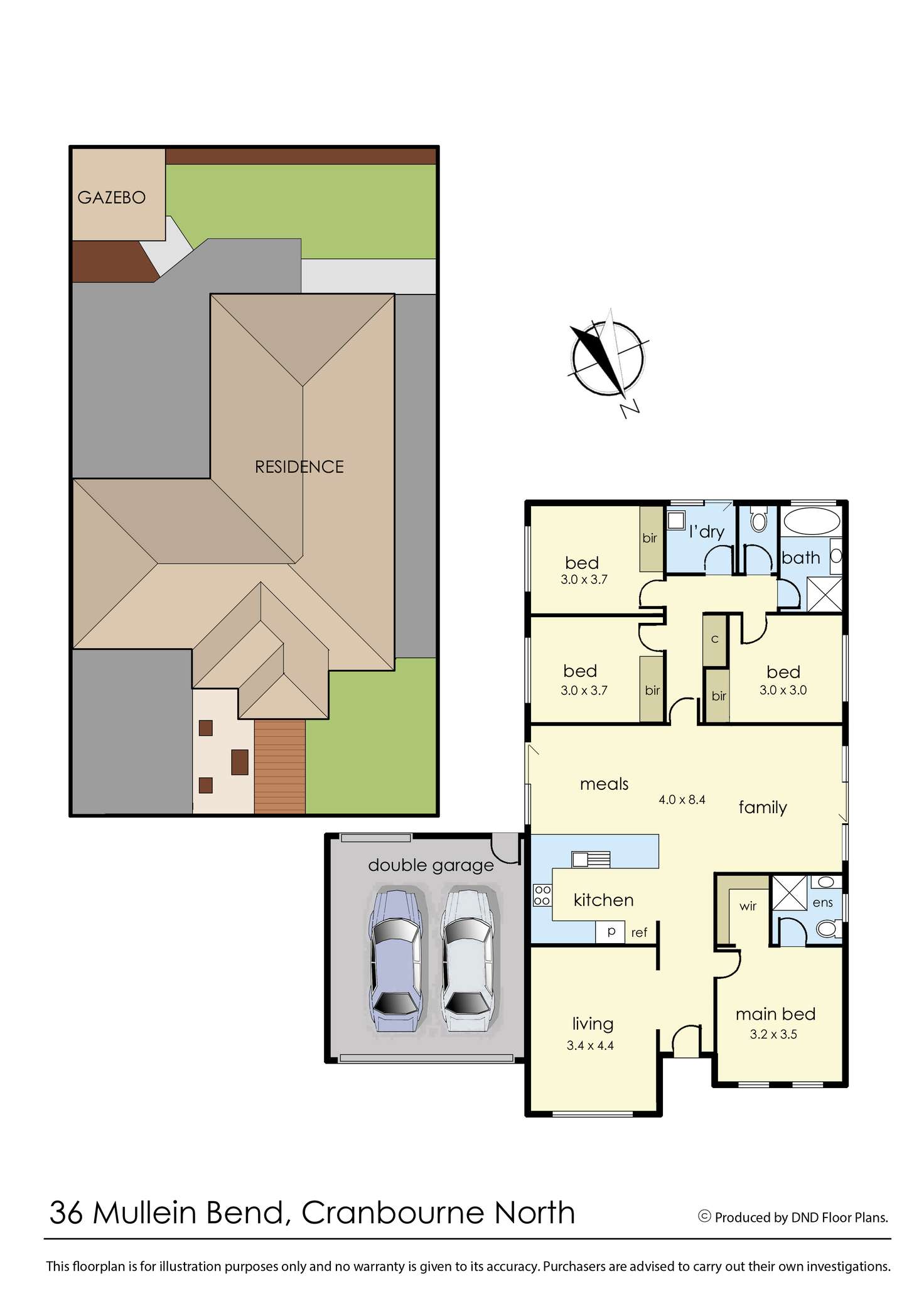 Floorplan of Homely house listing, 36 Mullein Bend, Cranbourne North VIC 3977