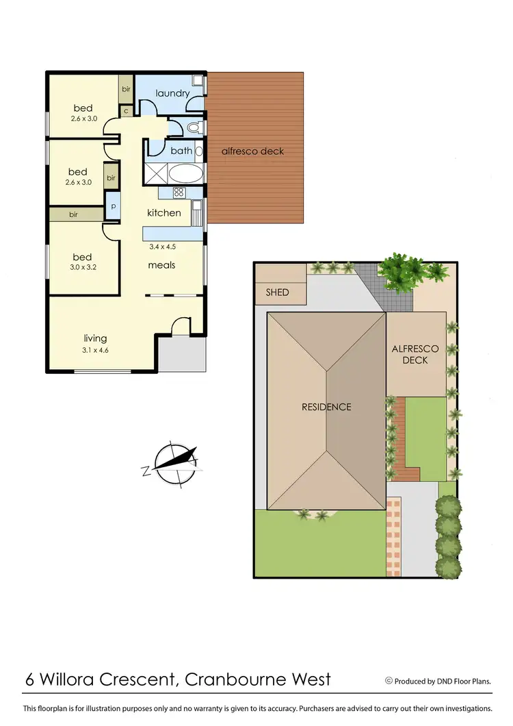 Floorplan of Homely house listing, 6 Willora Crescent, Cranbourne West VIC 3977