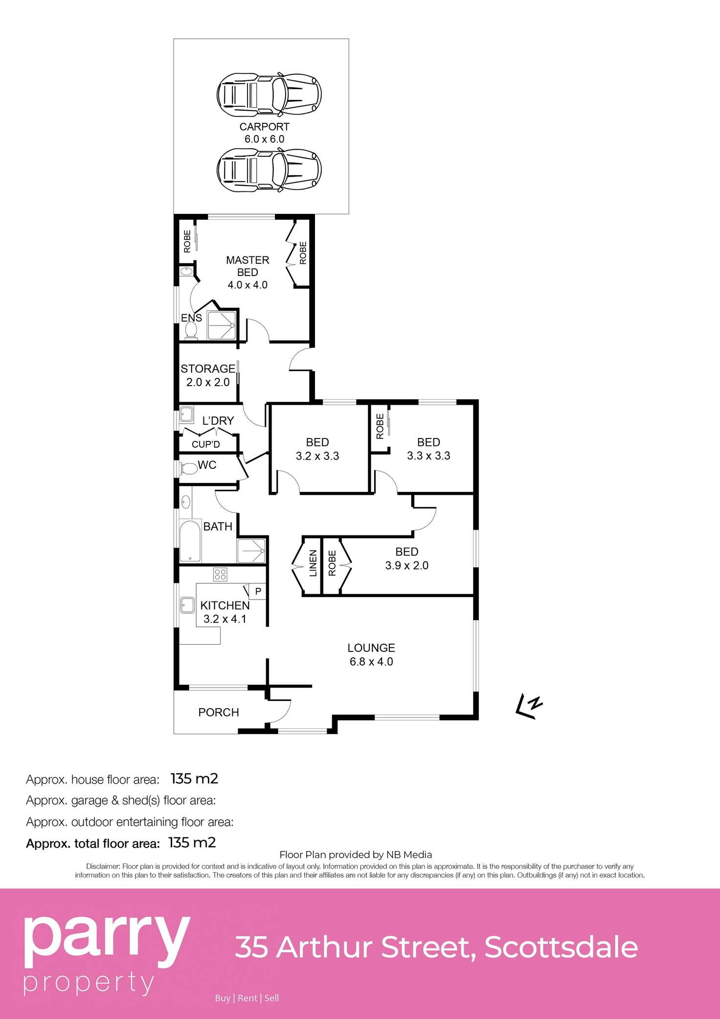 Floorplan of Homely house listing, 35 Arthur Street, Scottsdale TAS 7260