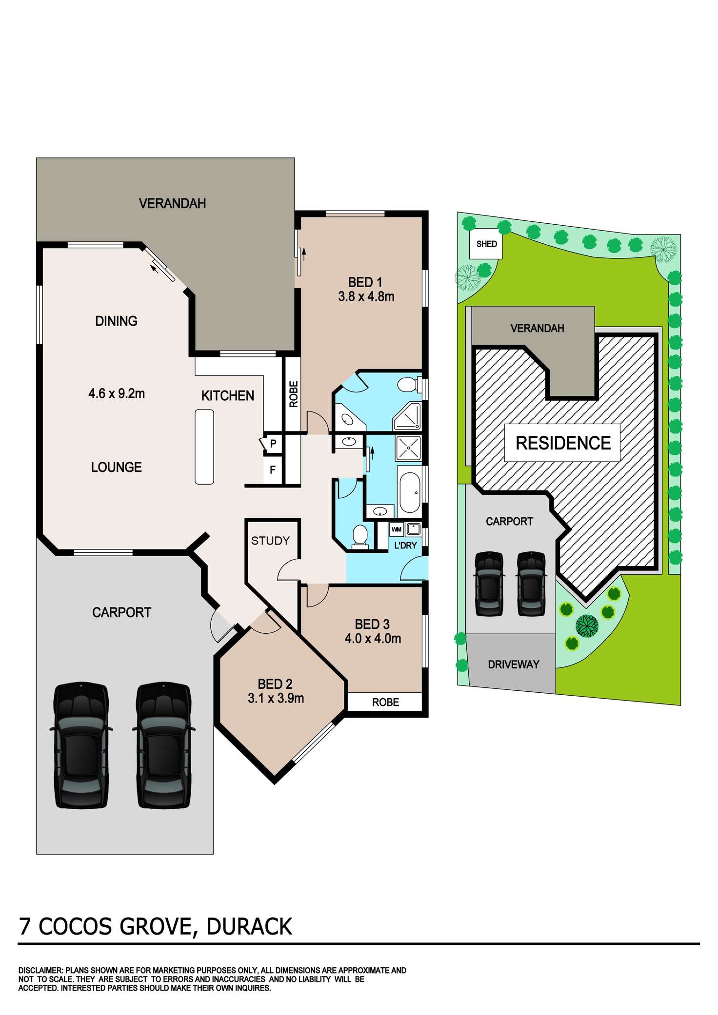 Floorplan of Homely house listing, 7 Cocos Grove, Durack NT 830