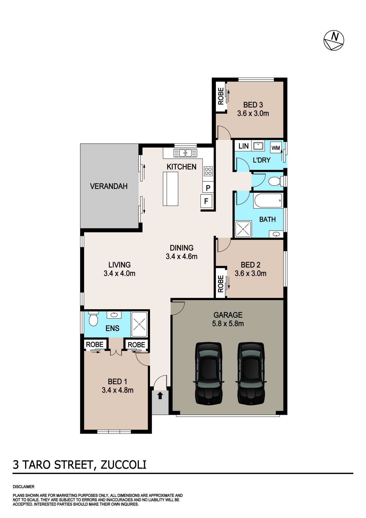 Floorplan of Homely house listing, 3 Taro Street, Zuccoli NT 832