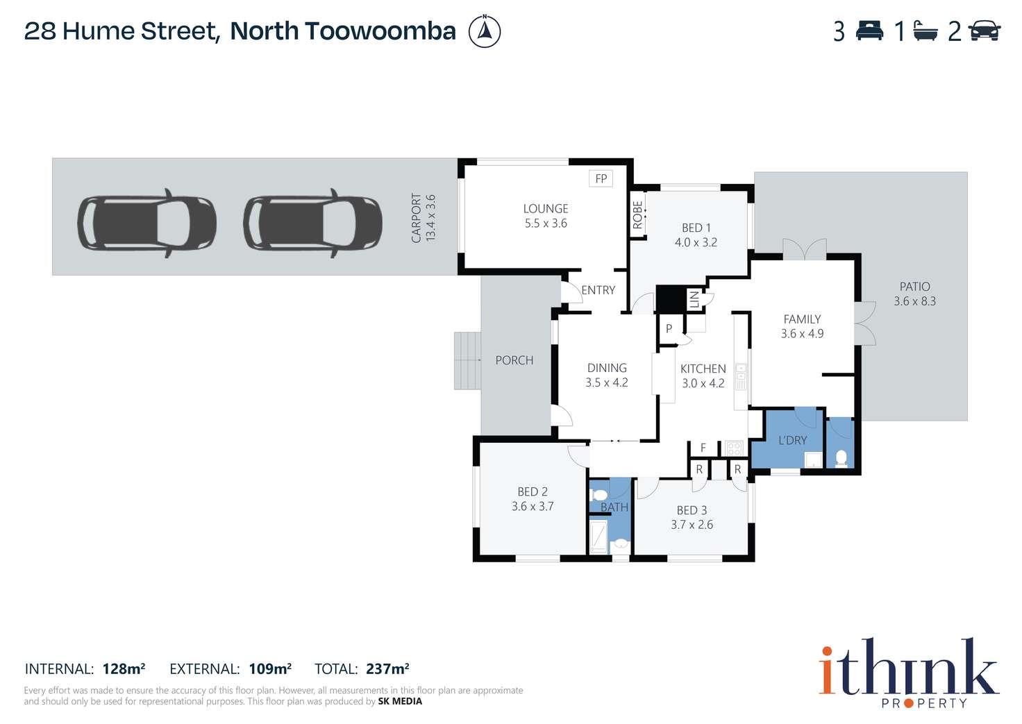 Floorplan of Homely house listing, 28 Hume Street, North Toowoomba QLD 4350