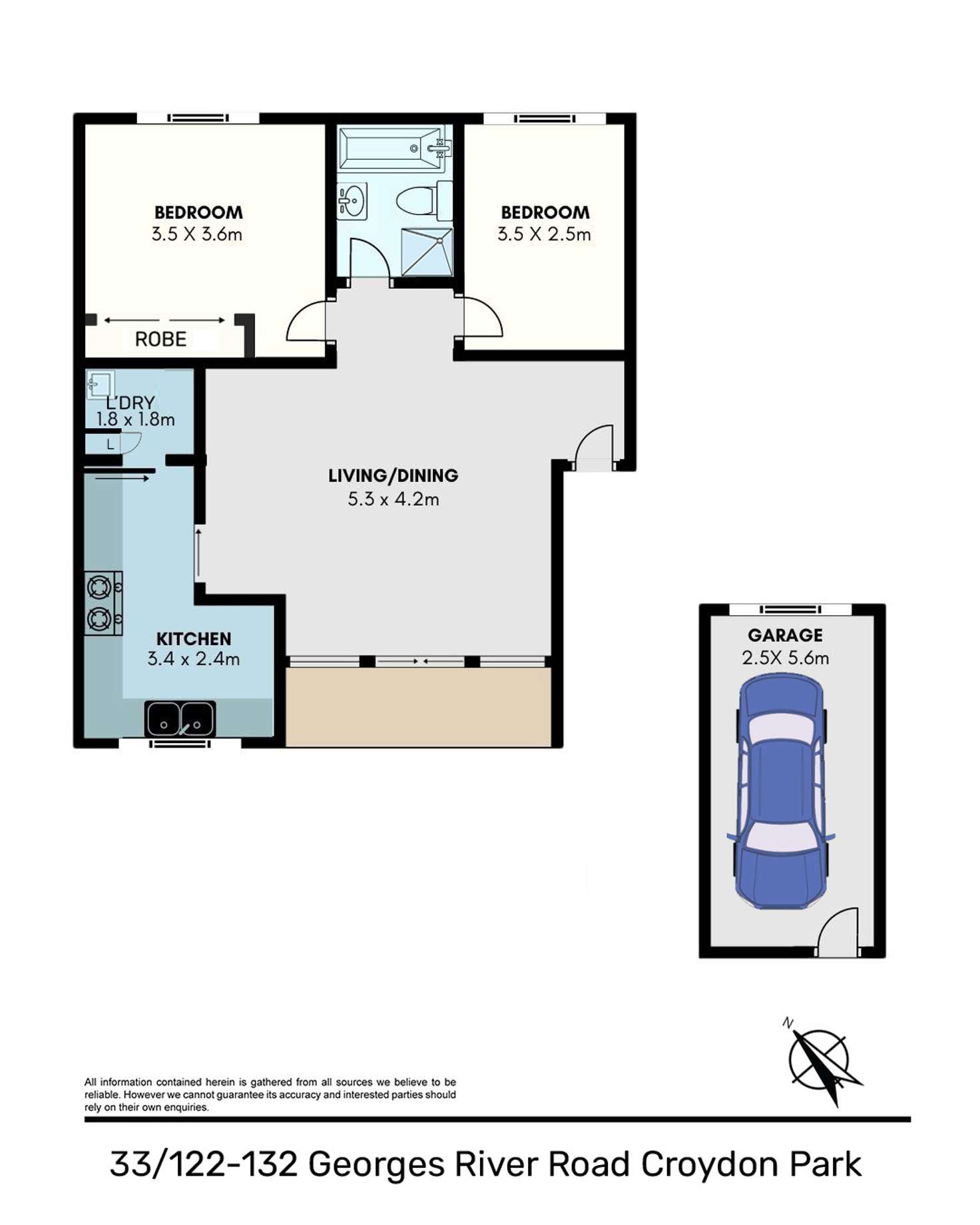 Floorplan of Homely apartment listing, 33/122-132 Georges River Road, Croydon Park NSW 2133