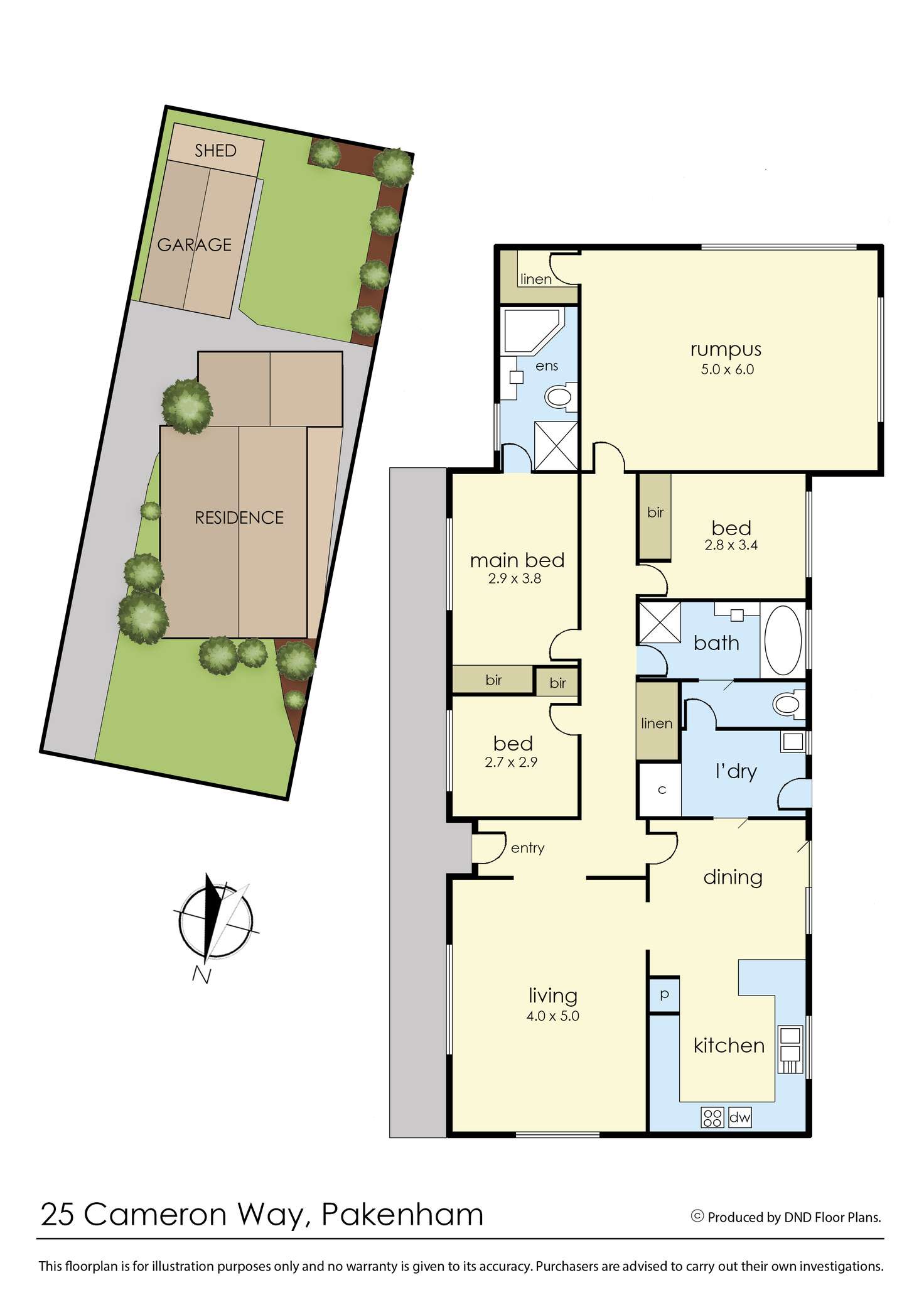 Floorplan of Homely house listing, 25 Cameron Way, Pakenham VIC 3810