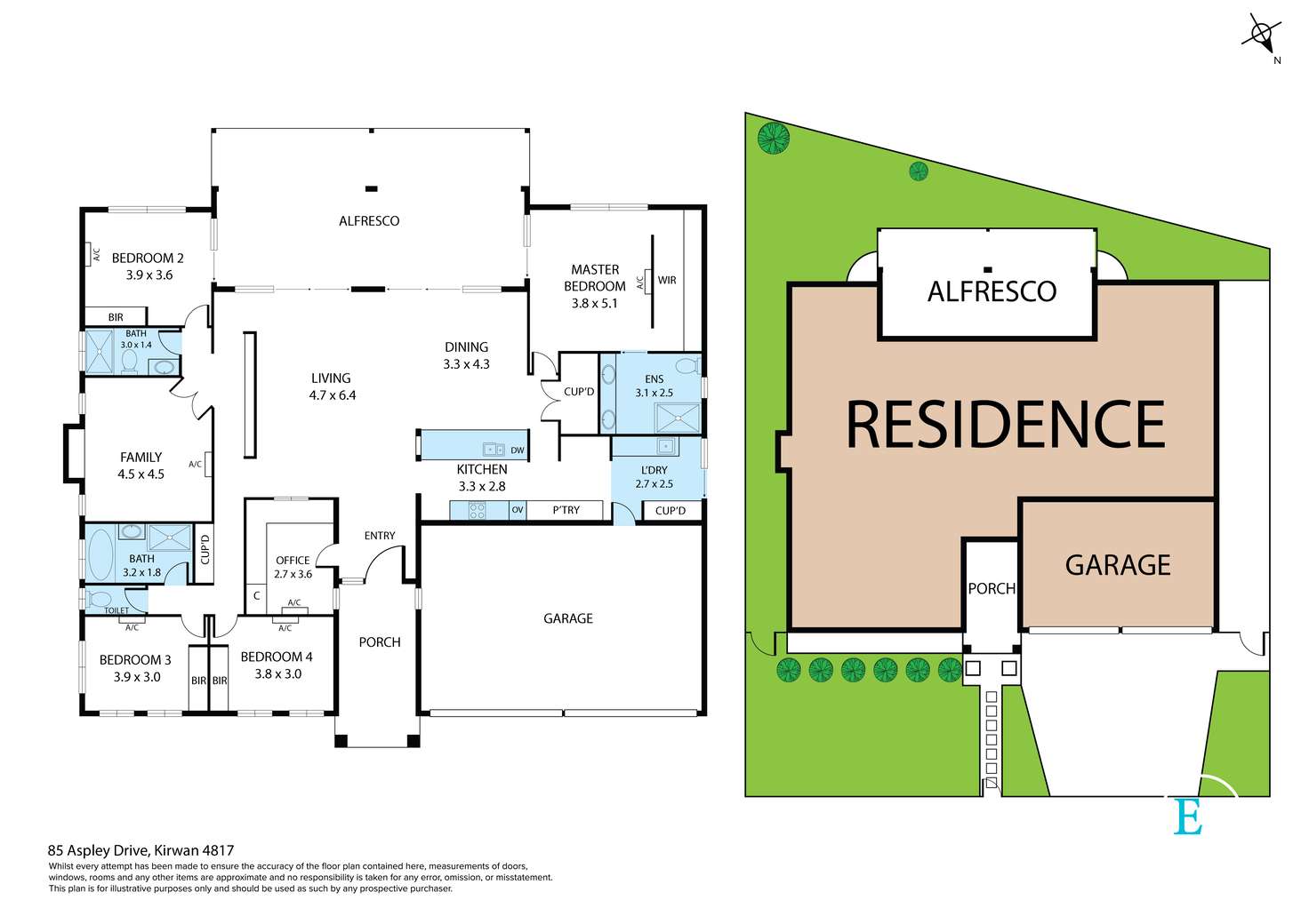 Floorplan of Homely house listing, 85 Aspley Drive, Kirwan QLD 4817