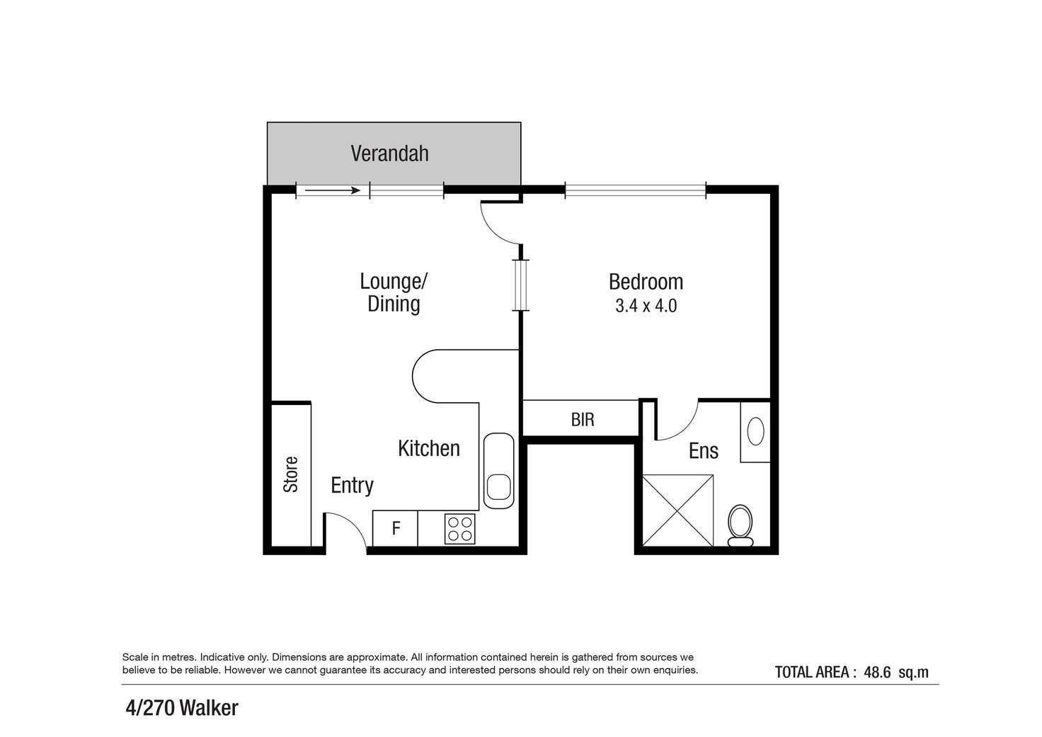 Floorplan of Homely unit listing, 4/270 Walker Street, Townsville City QLD 4810