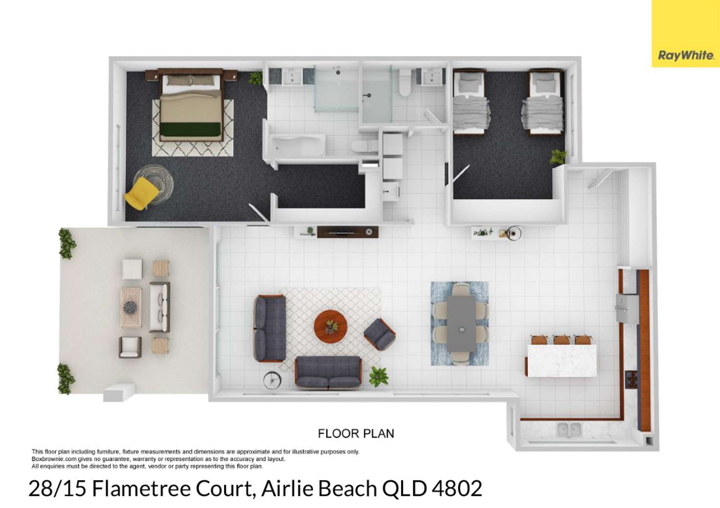 Floorplan of Homely unit listing, 28/15 Flame Tree Court, Airlie Beach QLD 4802