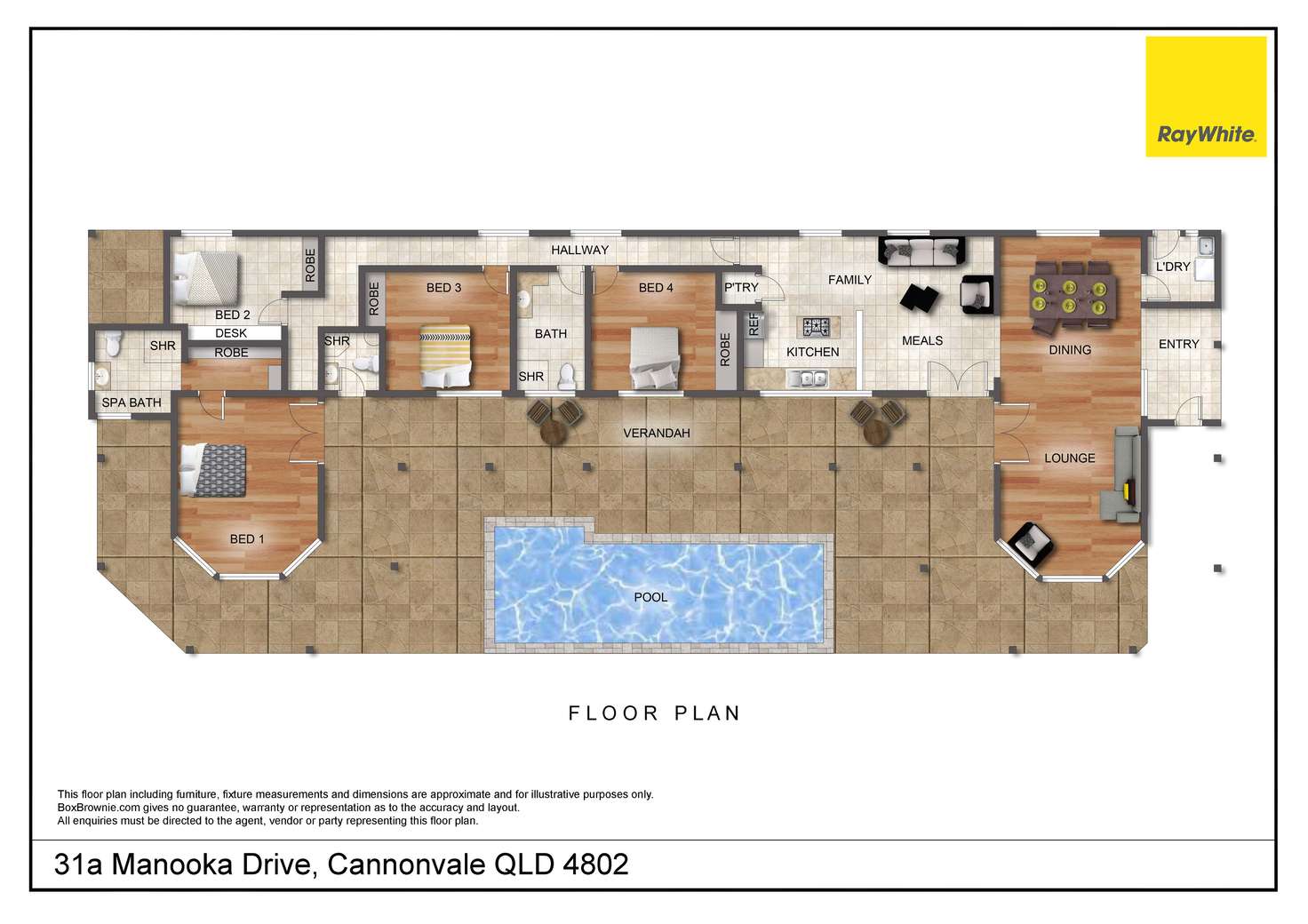 Floorplan of Homely house listing, 31A Manooka Drive, Cannonvale QLD 4802