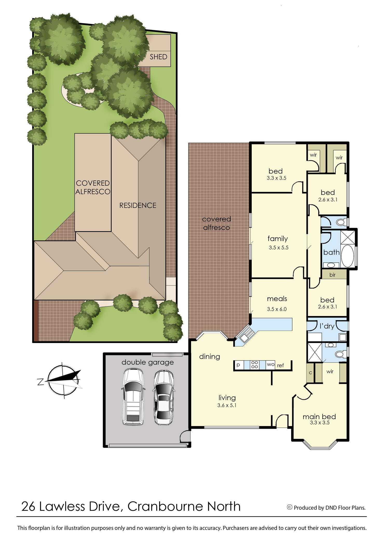 Floorplan of Homely house listing, 26 Lawless Drive, Cranbourne North VIC 3977