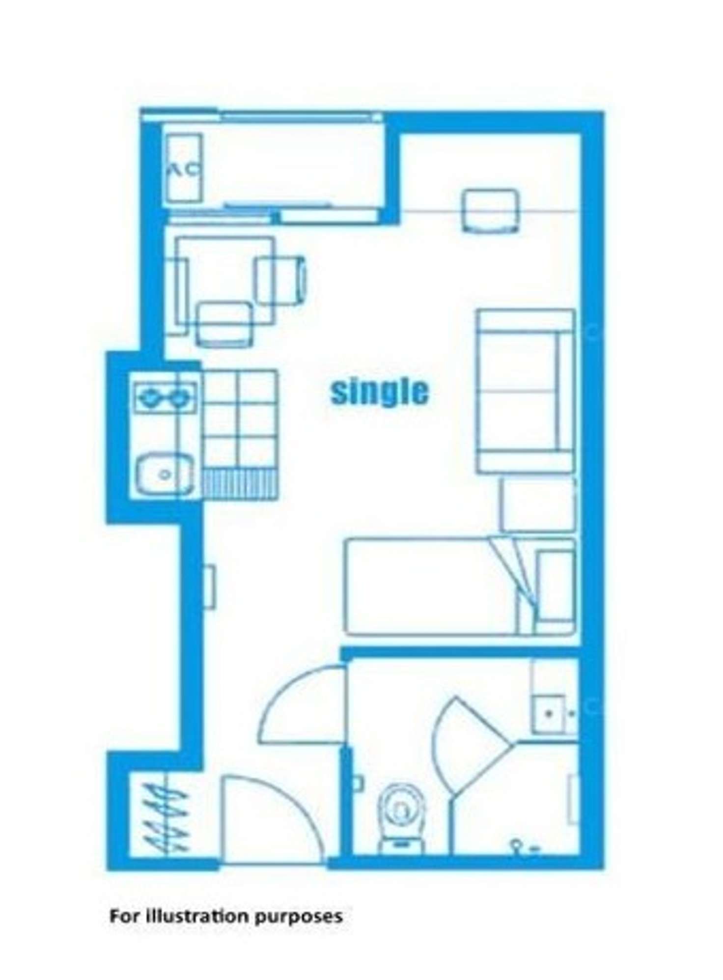 Floorplan of Homely apartment listing, 416/304 Waymouth Street, Adelaide SA 5000