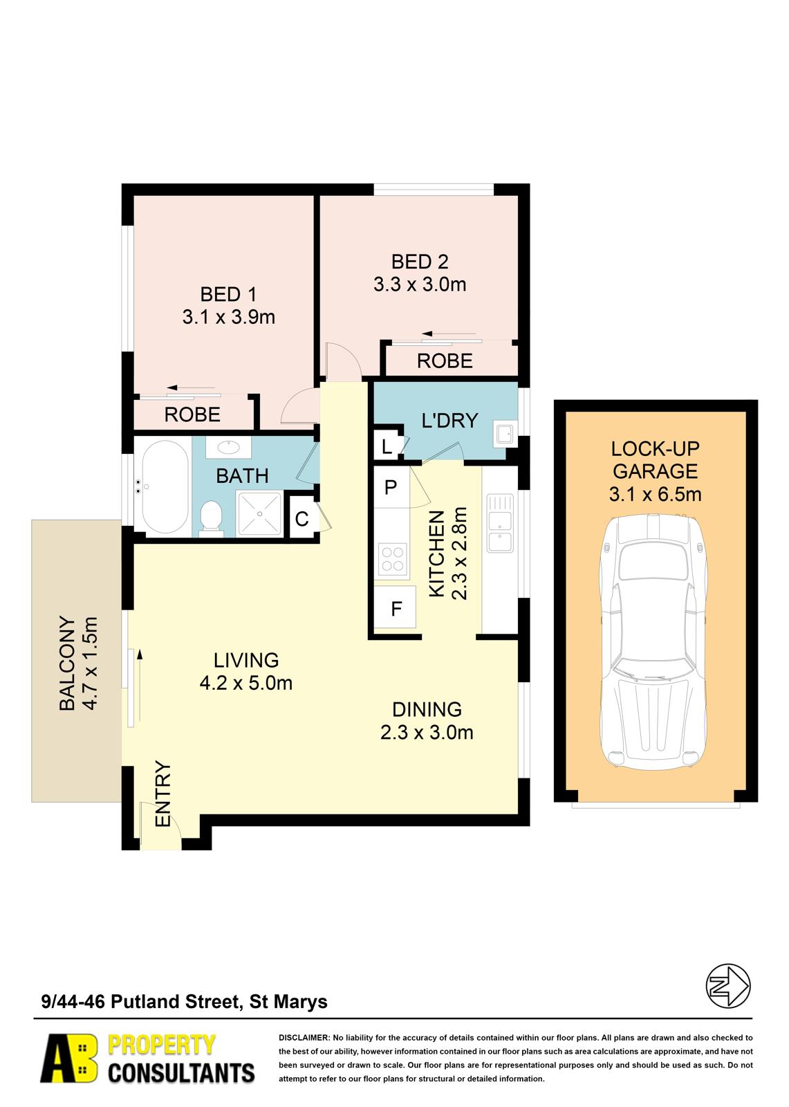 Floorplan of Homely unit listing, 9/44 Putland Street, St Marys NSW 2760