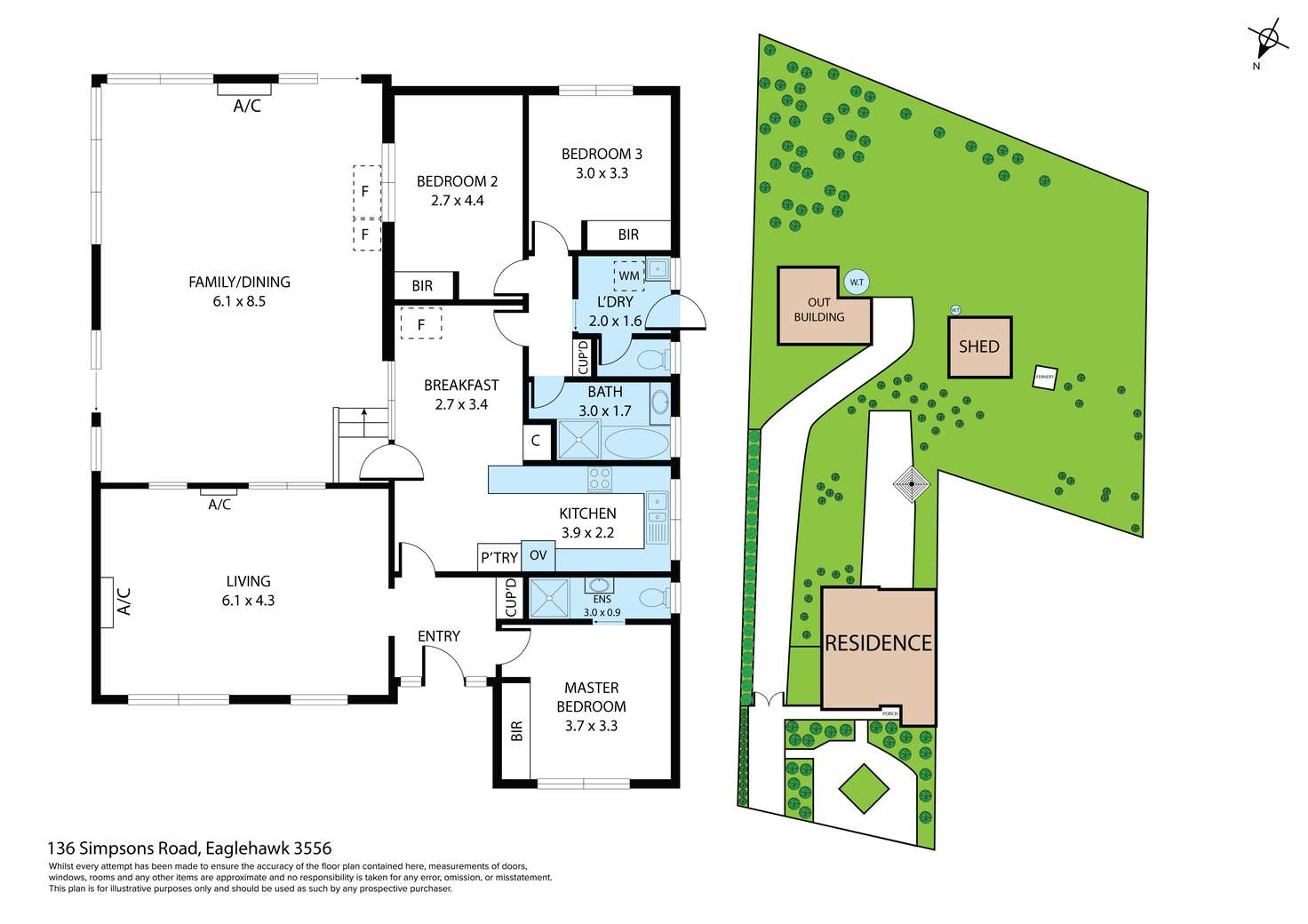 Floorplan of Homely house listing, 136 Simpsons Road, Eaglehawk VIC 3556