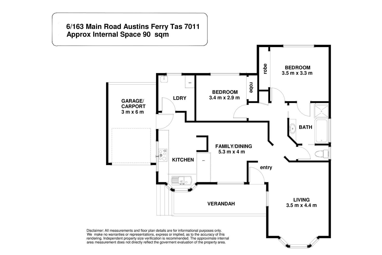 Floorplan of Homely unit listing, 6/163 Main Road, Austins Ferry TAS 7011