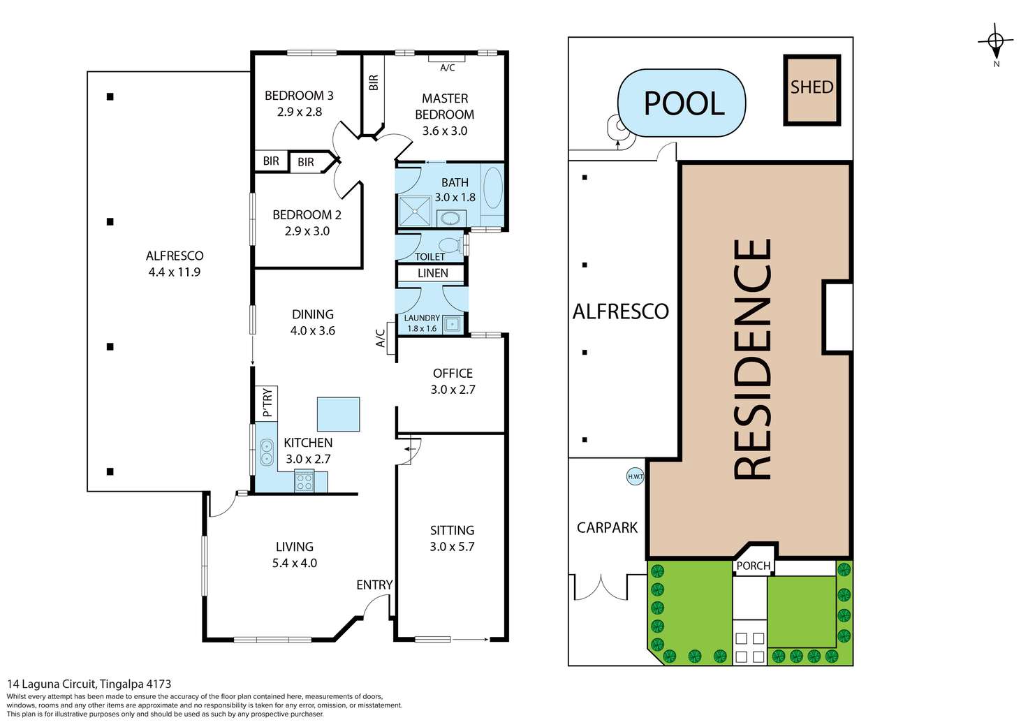 Floorplan of Homely house listing, 14 Laguna Circuit, Tingalpa QLD 4173