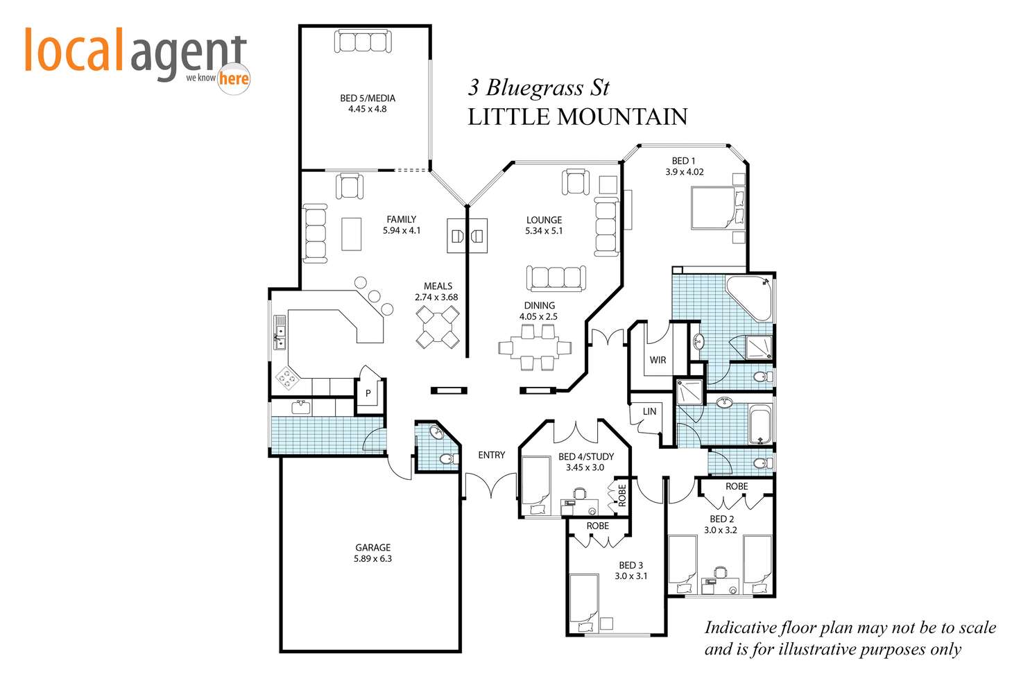 Floorplan of Homely house listing, 3 Bluegrass Street, Little Mountain QLD 4551