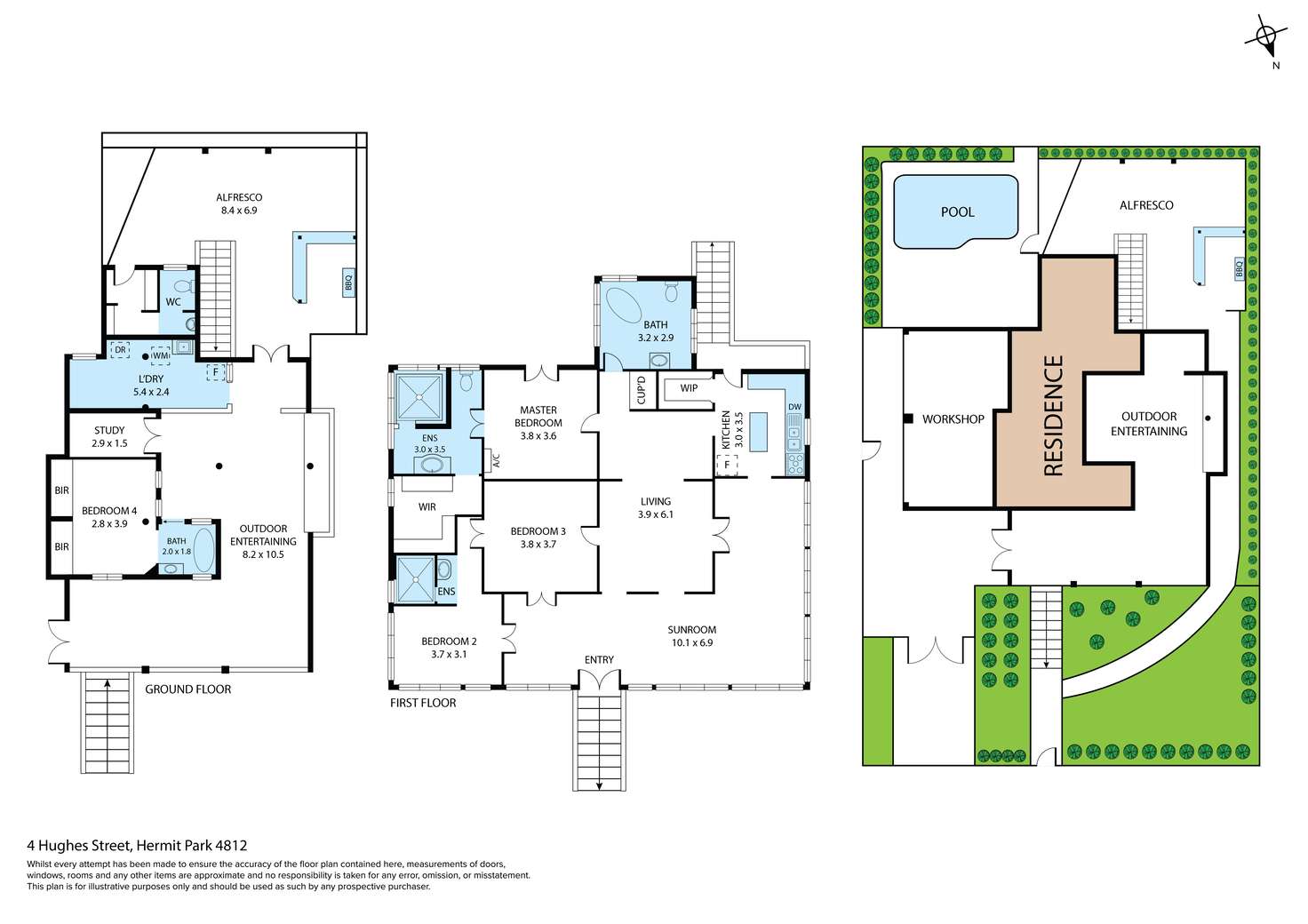 Floorplan of Homely house listing, 4 Hughes Street, Hermit Park QLD 4812