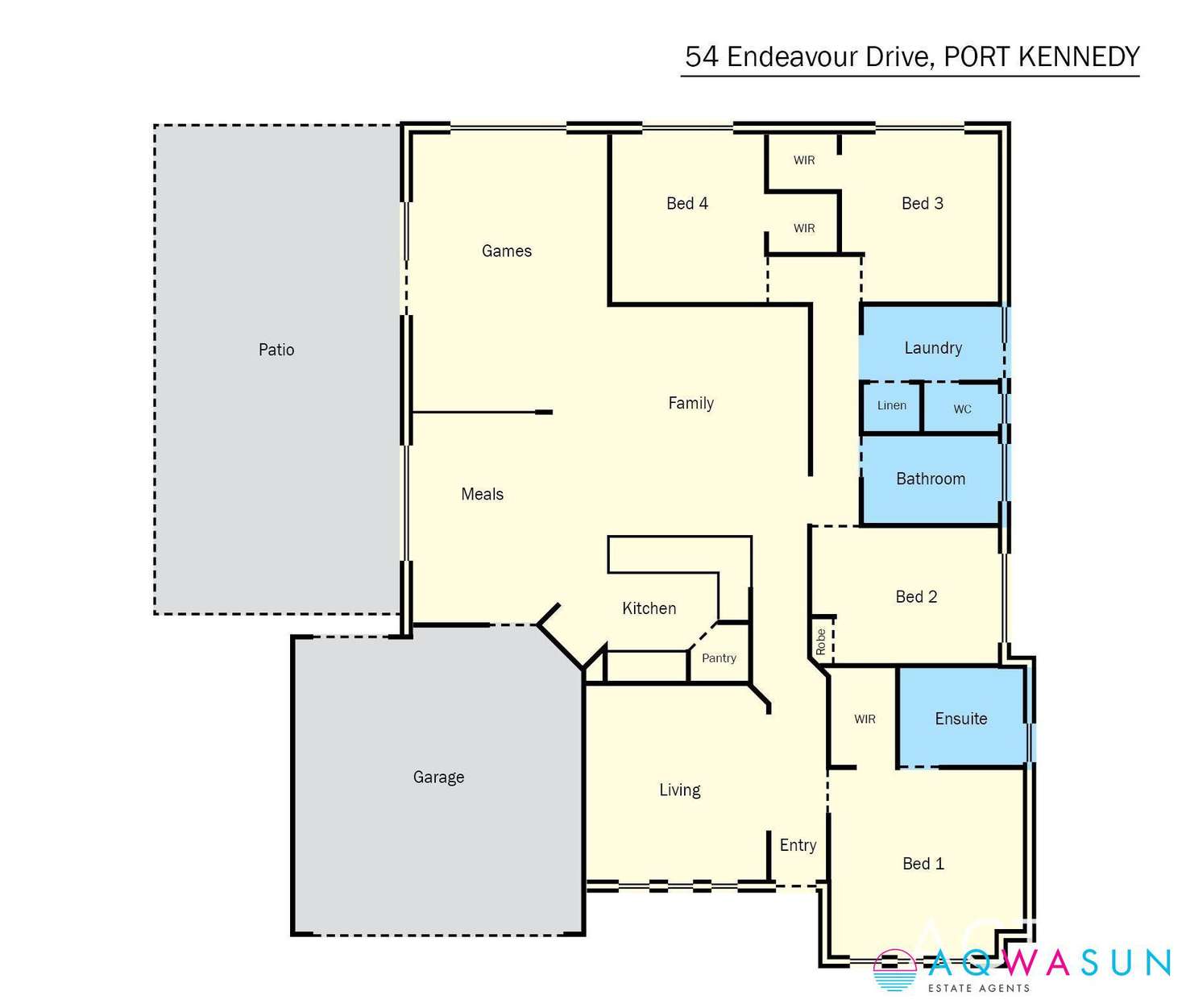 Floorplan of Homely house listing, 54 Endeavour Drive, Port Kennedy WA 6172