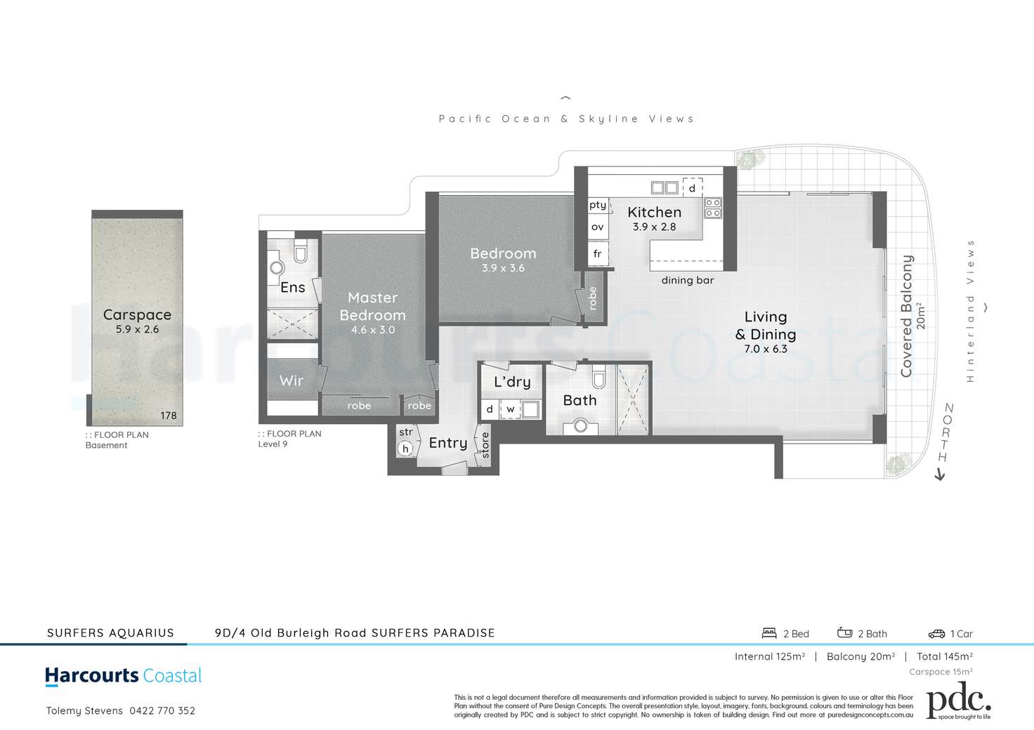 Floorplan of Homely apartment listing, 9D/4 Old Burleigh Road, Surfers Paradise QLD 4217