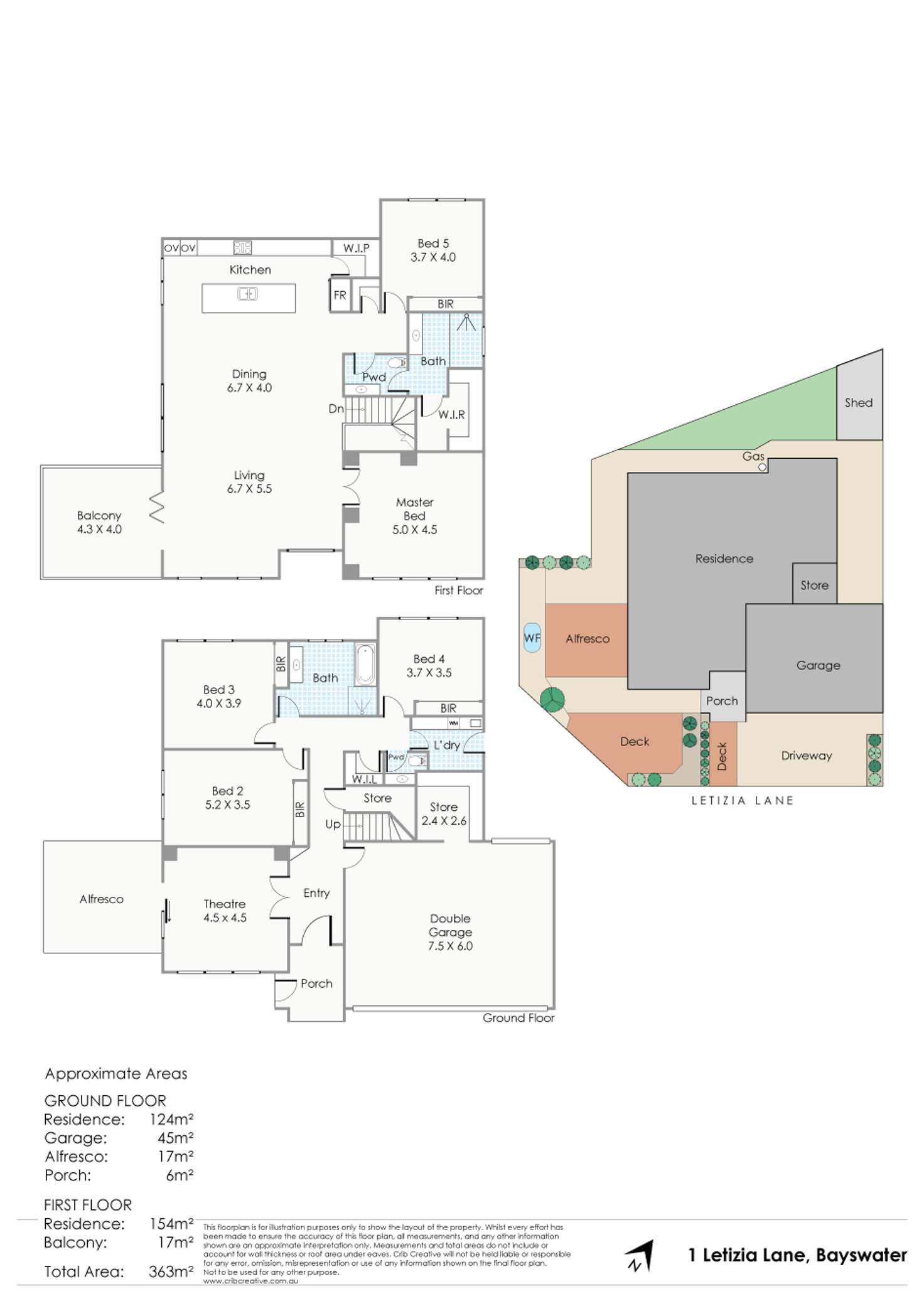 Floorplan of Homely house listing, 1 Letizia Lane, Bayswater WA 6053