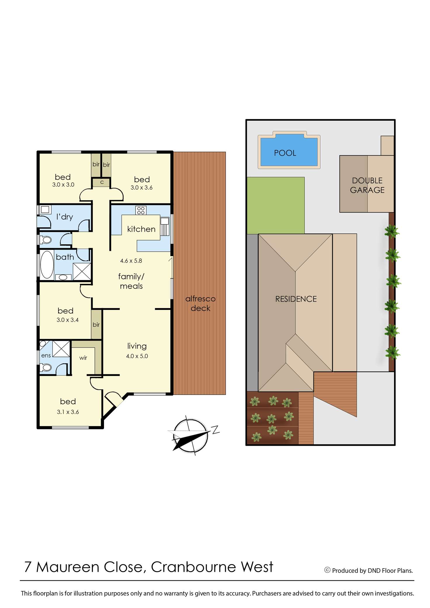 Floorplan of Homely house listing, 7 Maureen Close, Cranbourne West VIC 3977