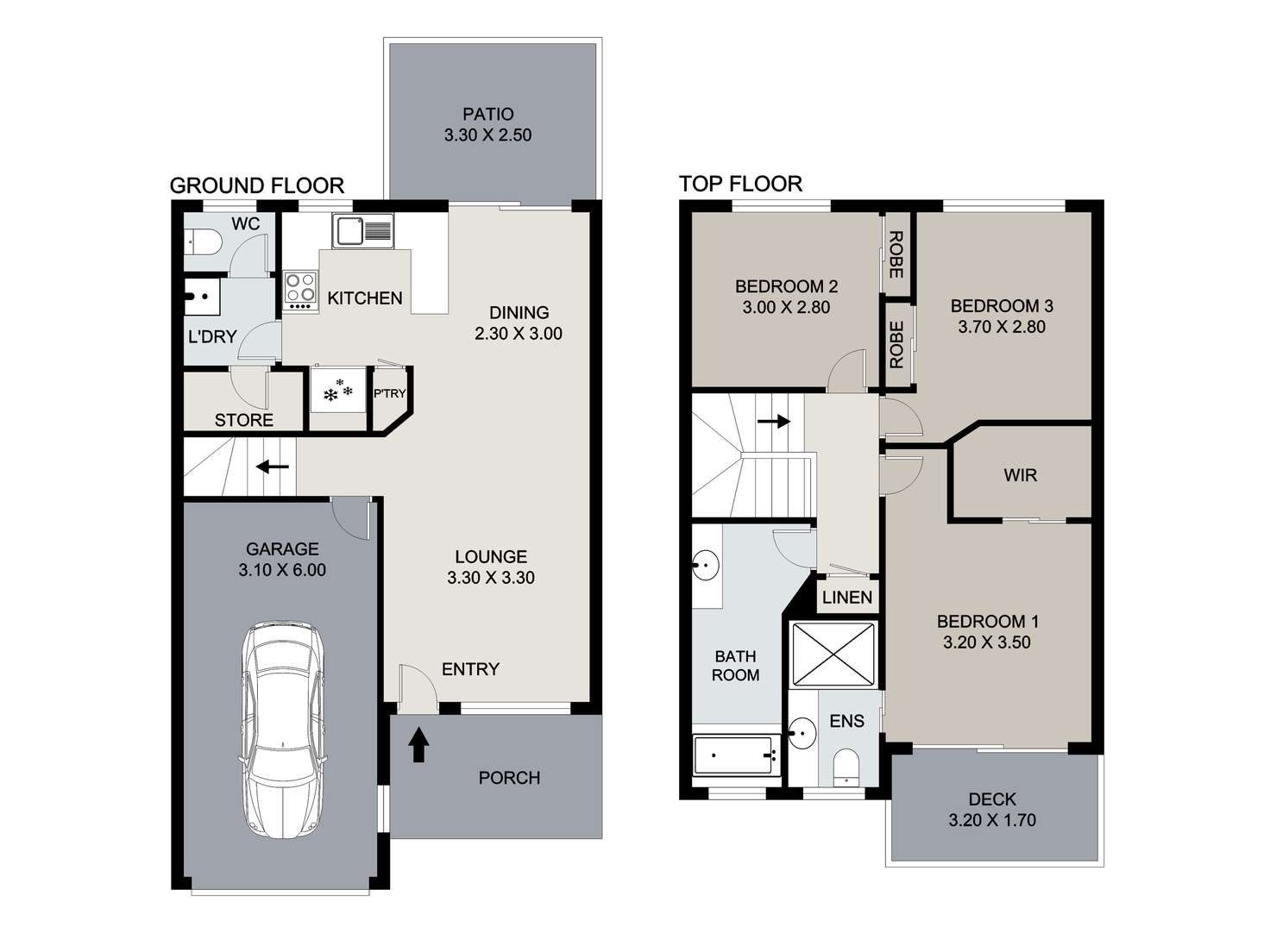 Floorplan of Homely townhouse listing, 67/1 Archer Close, North Lakes QLD 4509