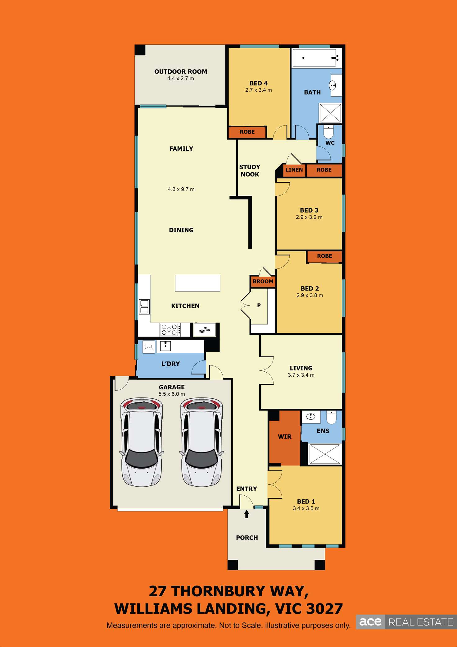 Floorplan of Homely house listing, 27 Thornbury Way, Williams Landing VIC 3027