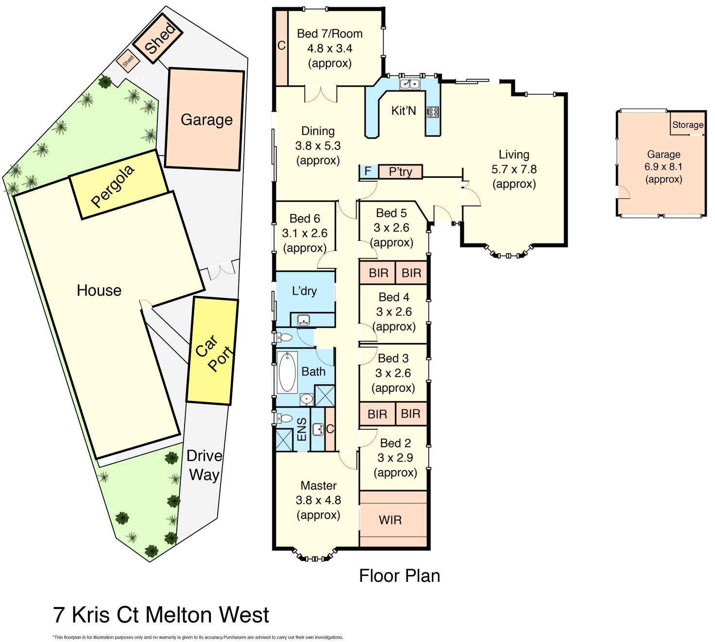 Floorplan of Homely house listing, 7 Kris Court, Melton West VIC 3337